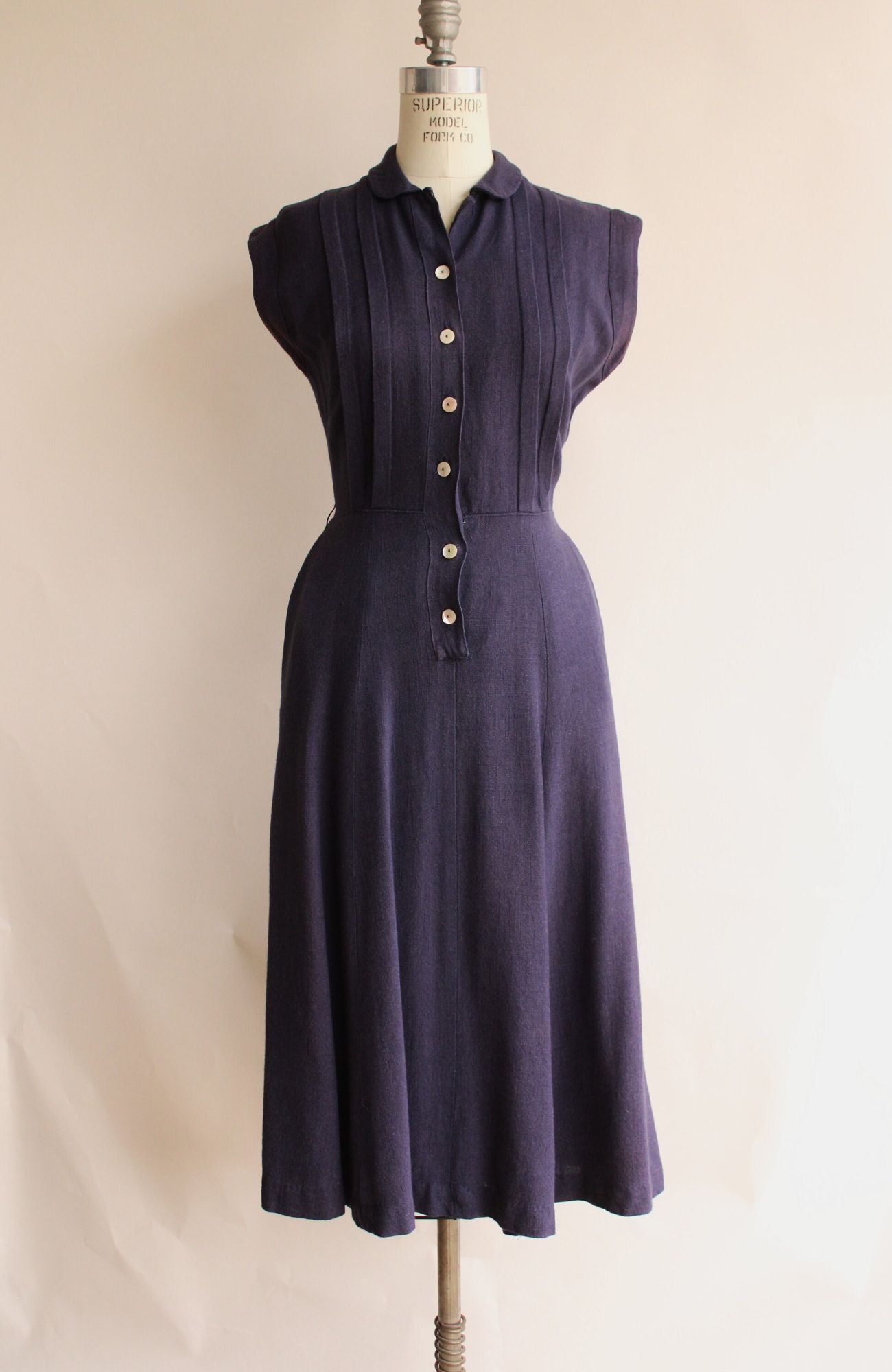 Navy blue shirtwaist store dress