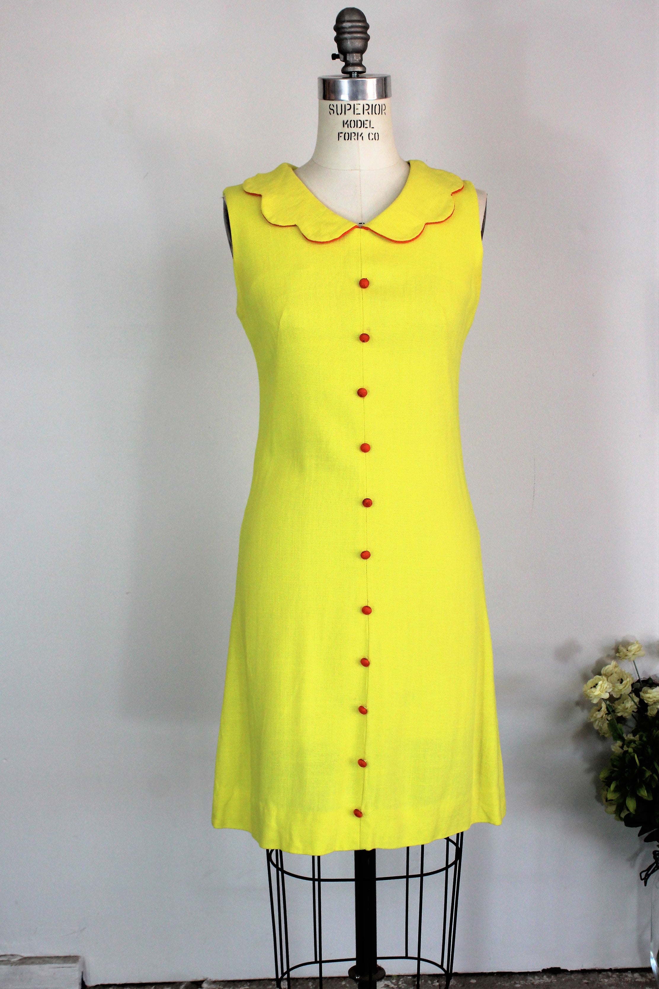 Yellow hot sale mod dress