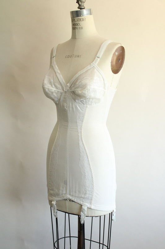 Vintage 1960s Full Girdle, Reflex of California Corset Shapewear, Size 36C Pinup Lingerie