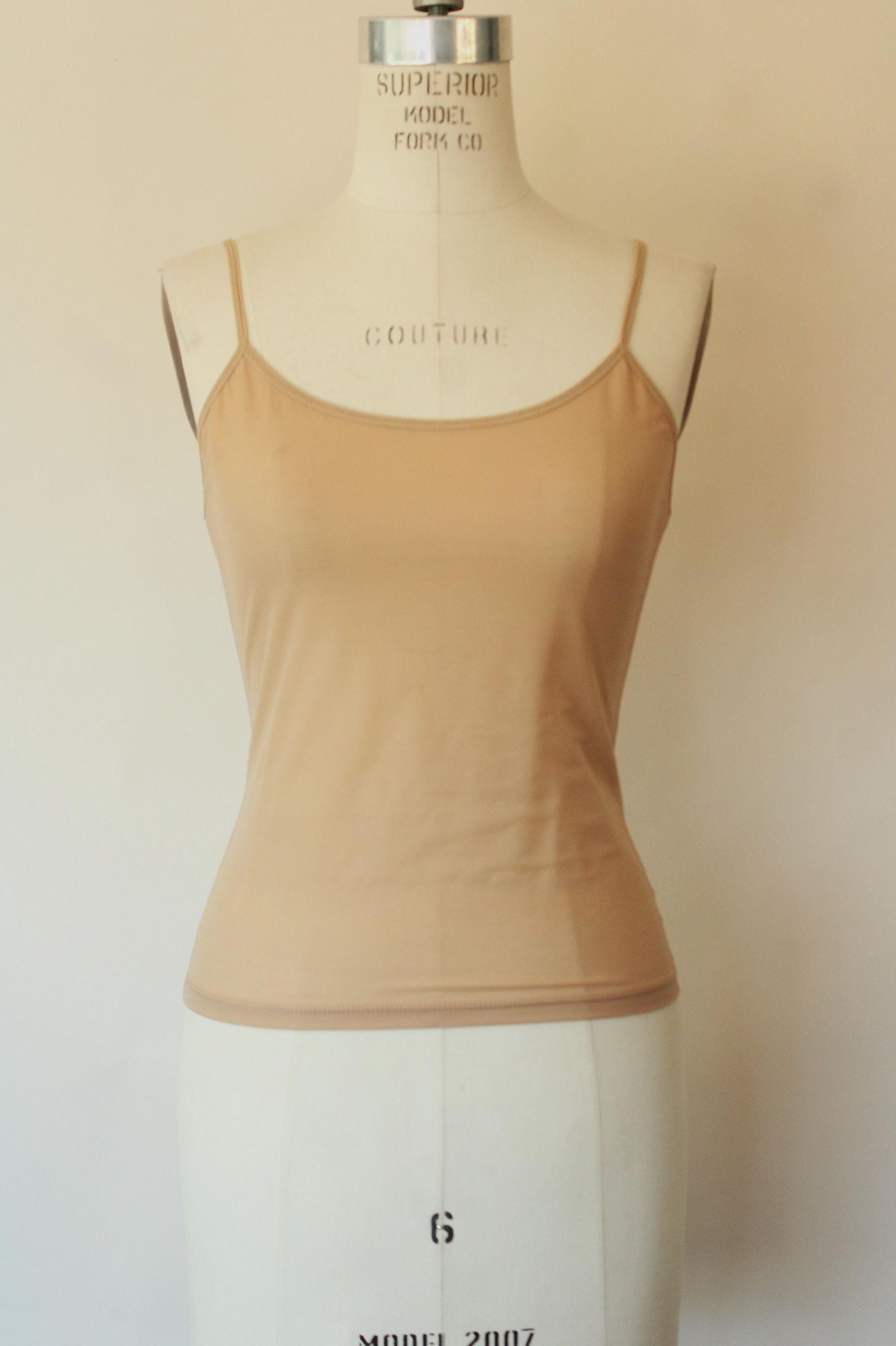 Vintage 1990s 2000s Calvin Klein Tan Nylon Camisole