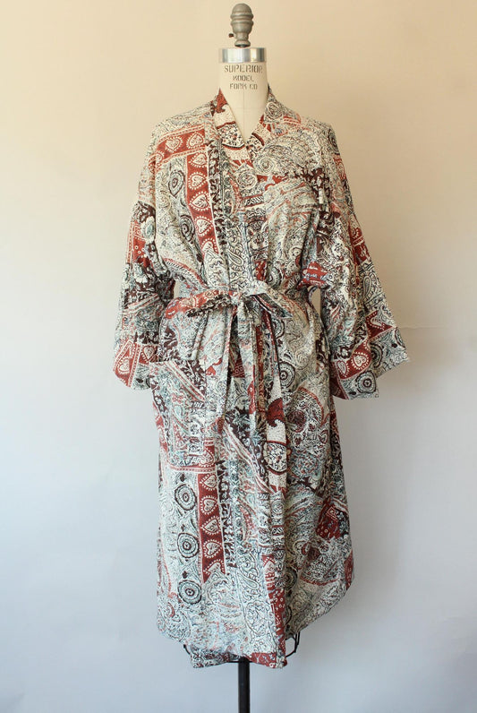 Vintage 1960s 1970s Roytex Terrycloth Robe with Pockets