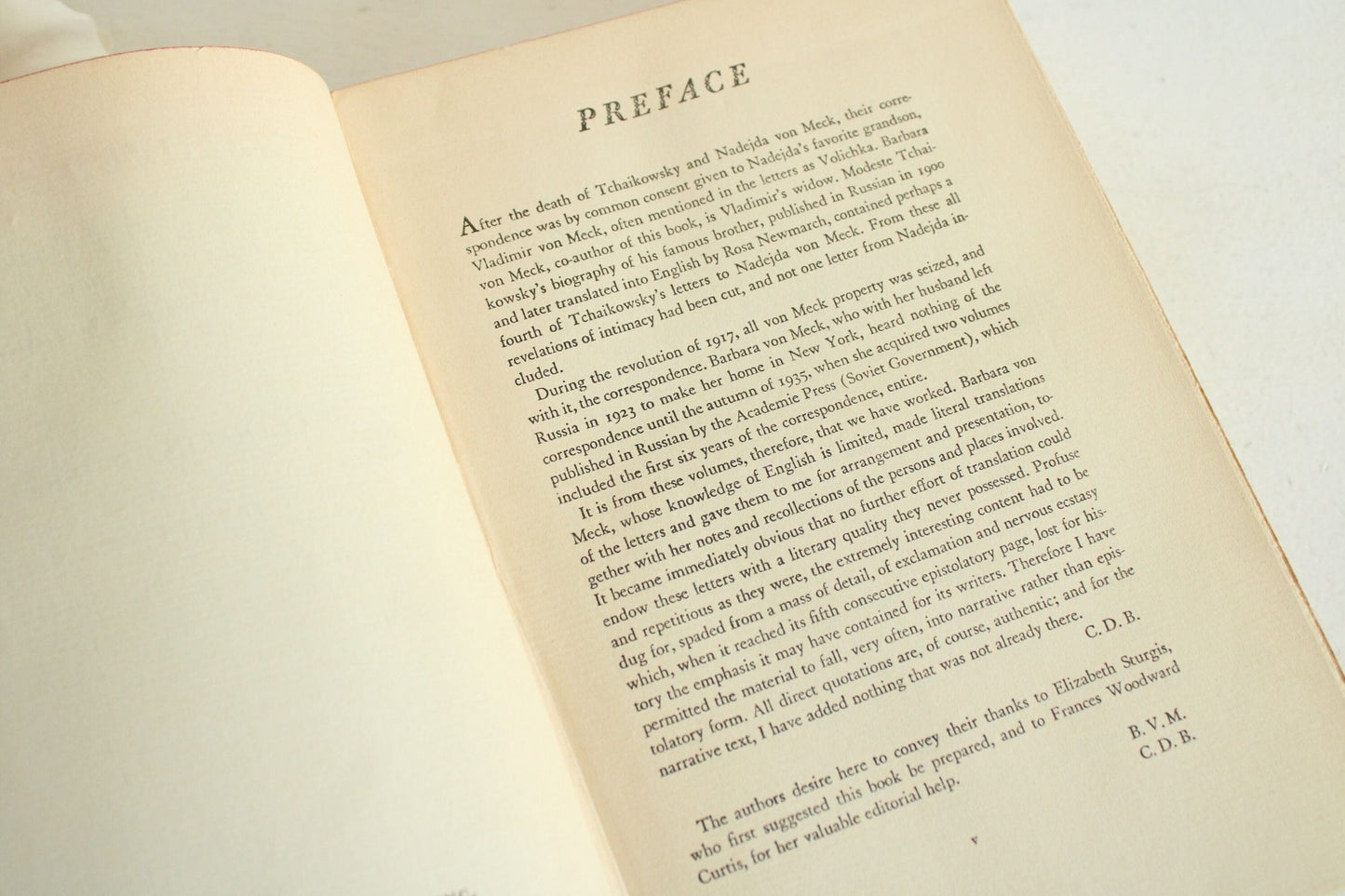 Vintage 1930s Book, "Beloved Friend; The Story of Tchaikowsky and Nadejda von Meck" by Catherine Bowen and B Meck, Random House 1937