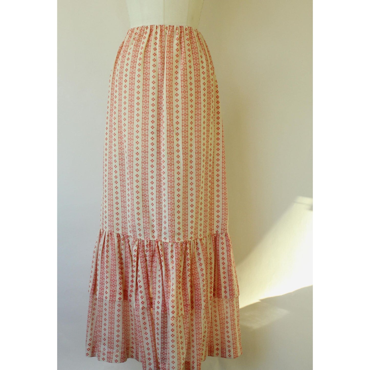 Vintage 1960s 1970s Peasant Style Skirt and Blouse by Neiman-Marcus