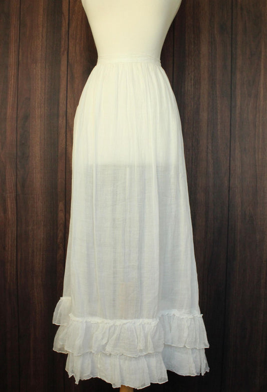 Vintage 1900s Edwardian Skirt with Ruffled Hem