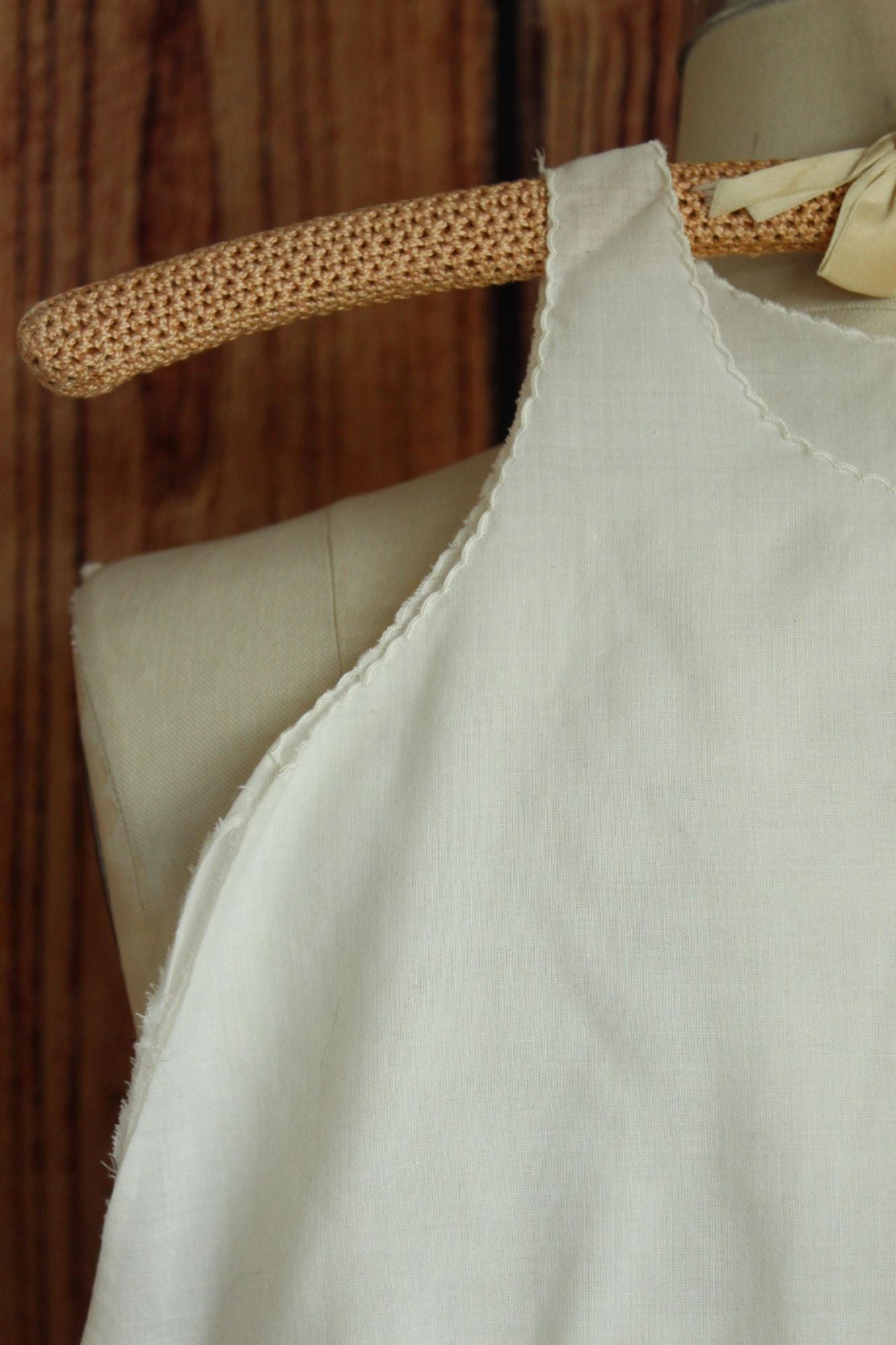 Vintage 1950s Baby Dress in Embroidered White Cotton