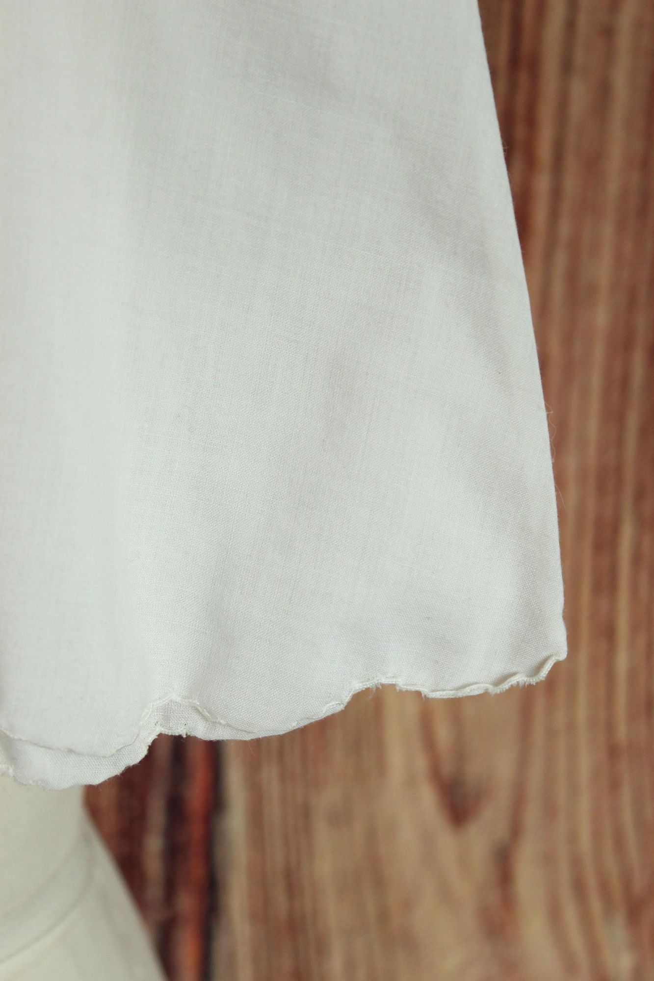 Vintage 1950s Baby Dress in Embroidered White Cotton