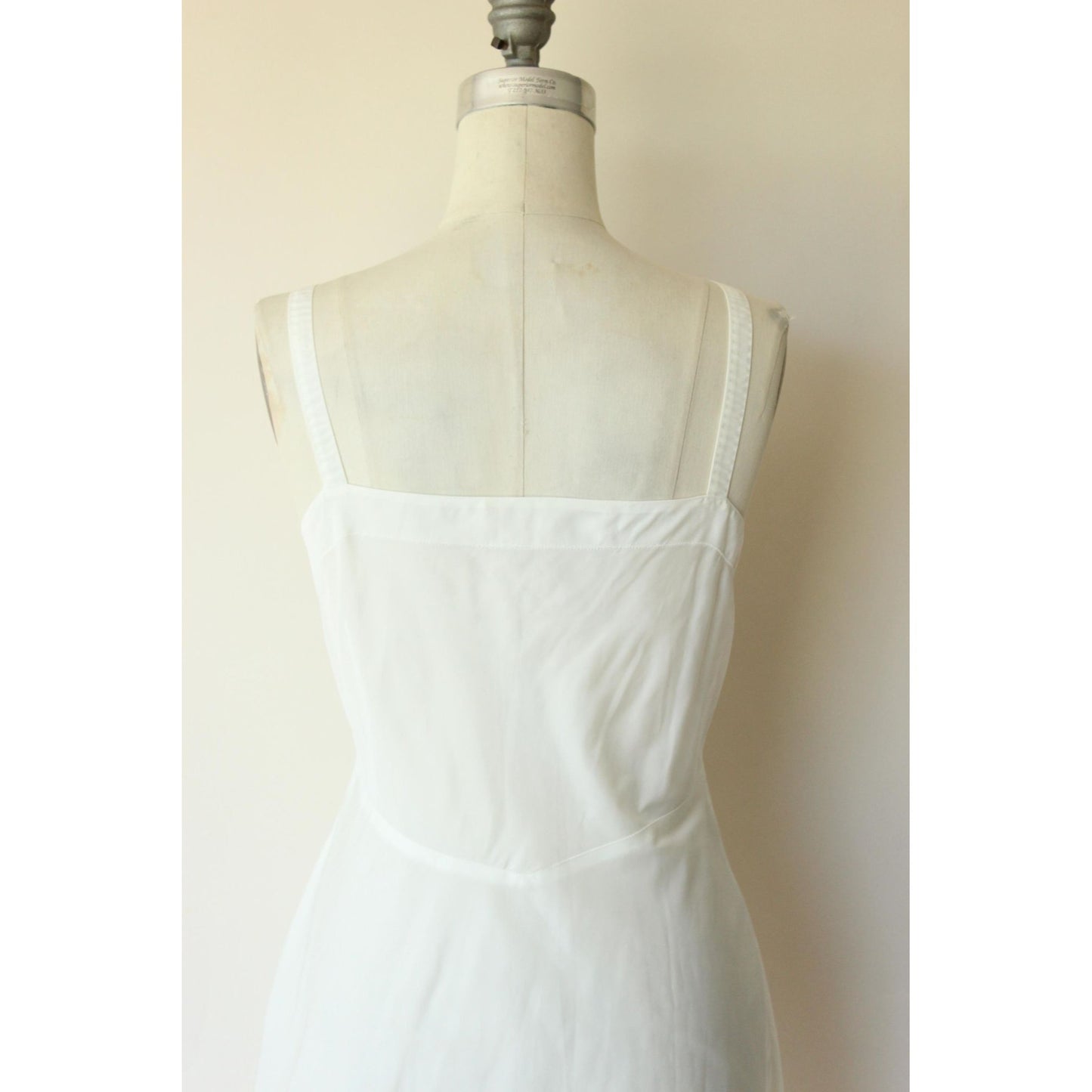 Vintage 1950s Slip, Wear Pruf by Blou Slip, White Taffeta