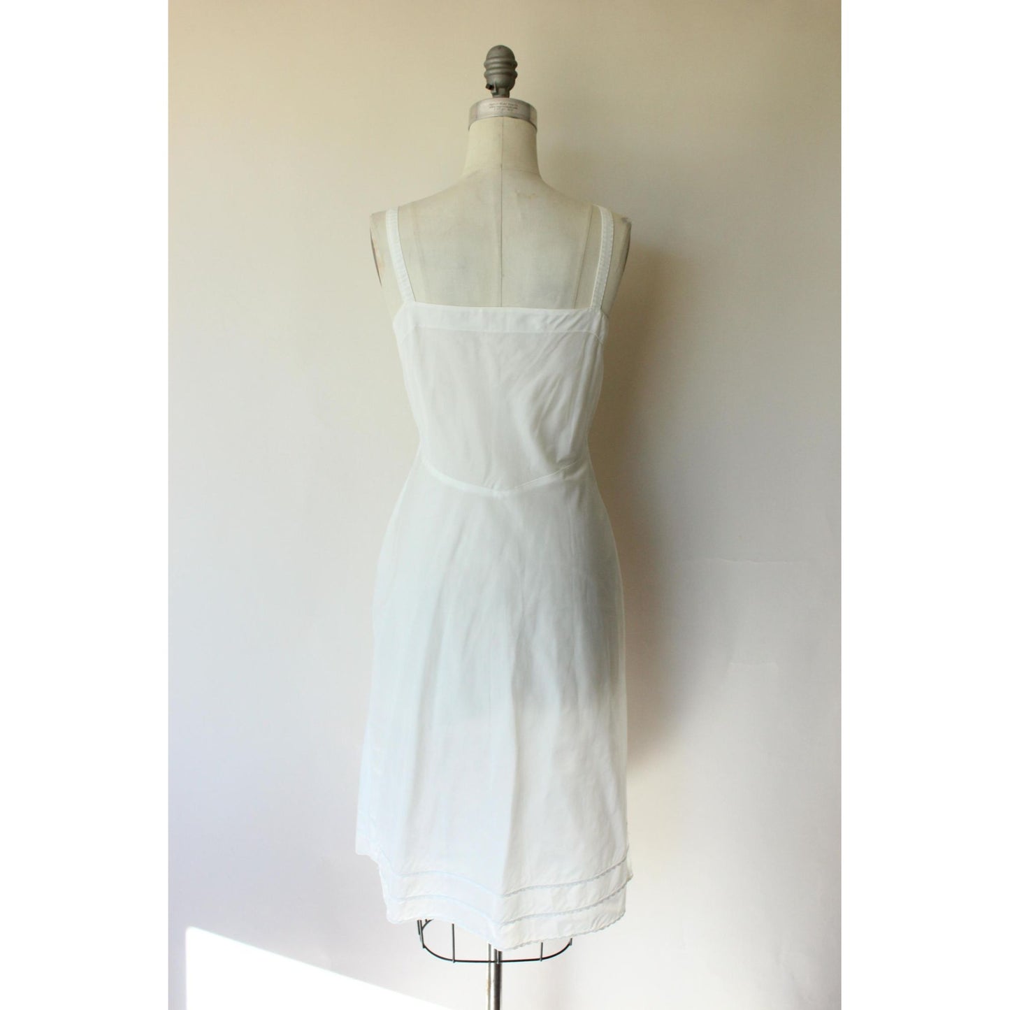 Vintage 1950s Slip, Wear Pruf by Blou Slip, White Taffeta