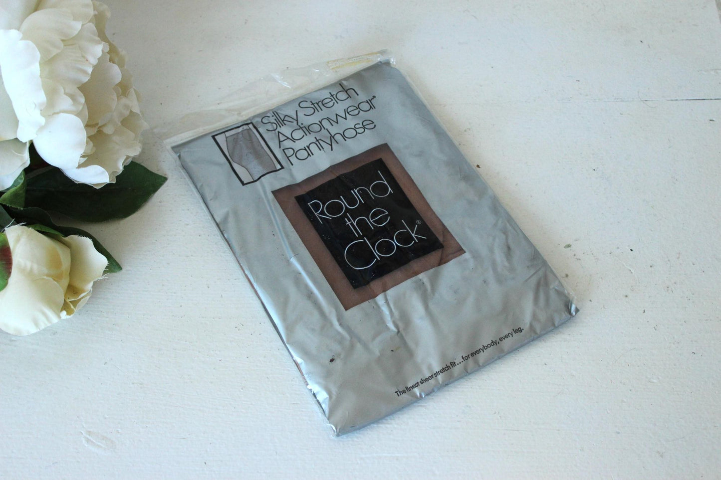 Vintage 1970s 1980s New NOS Round the Clock Pantyhose,