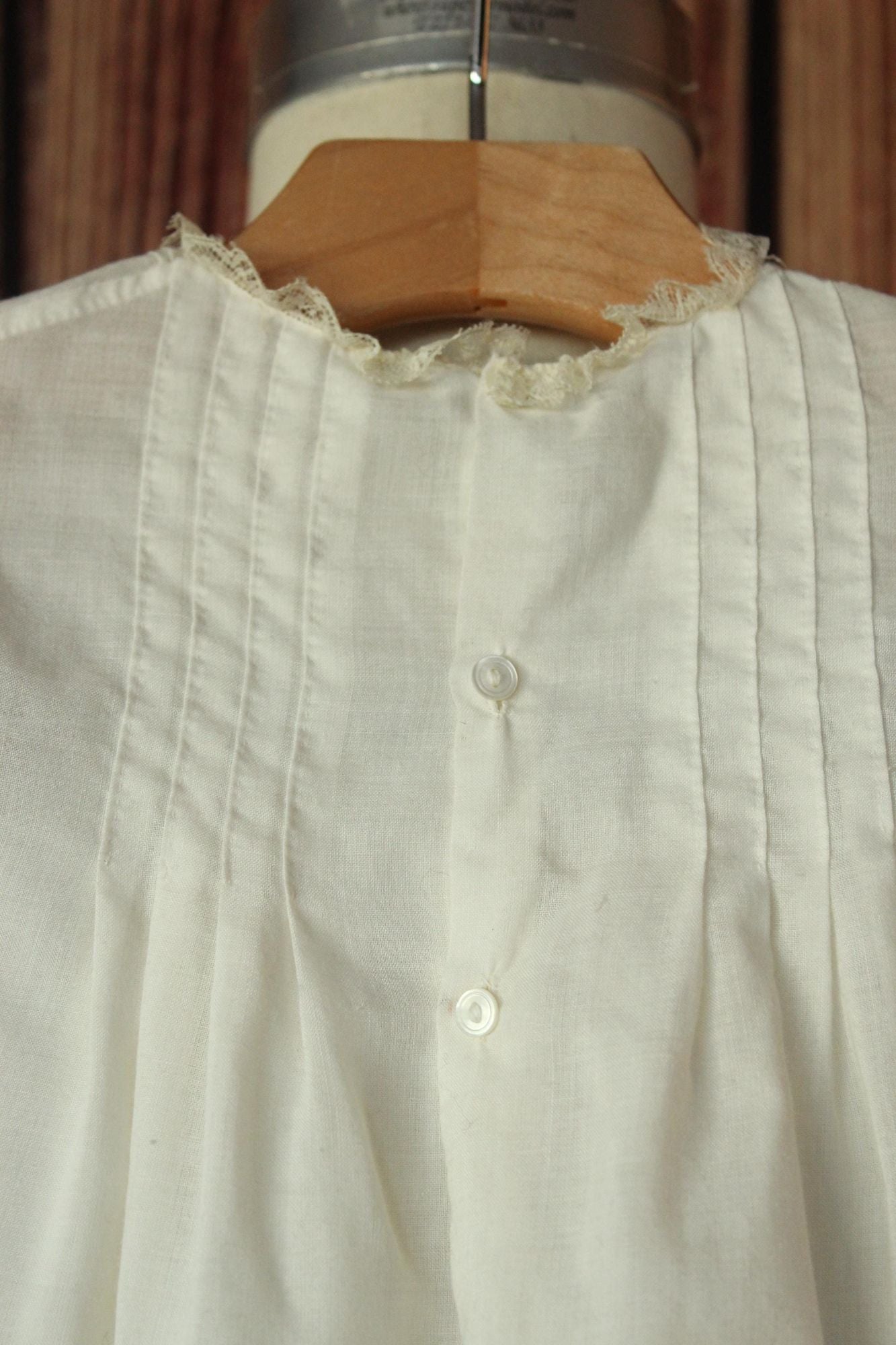 Vintage 1950s 1960s Cherubs Handmade White Cotton Baby Dress