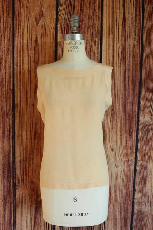 Womens Ivory Silk Blouse