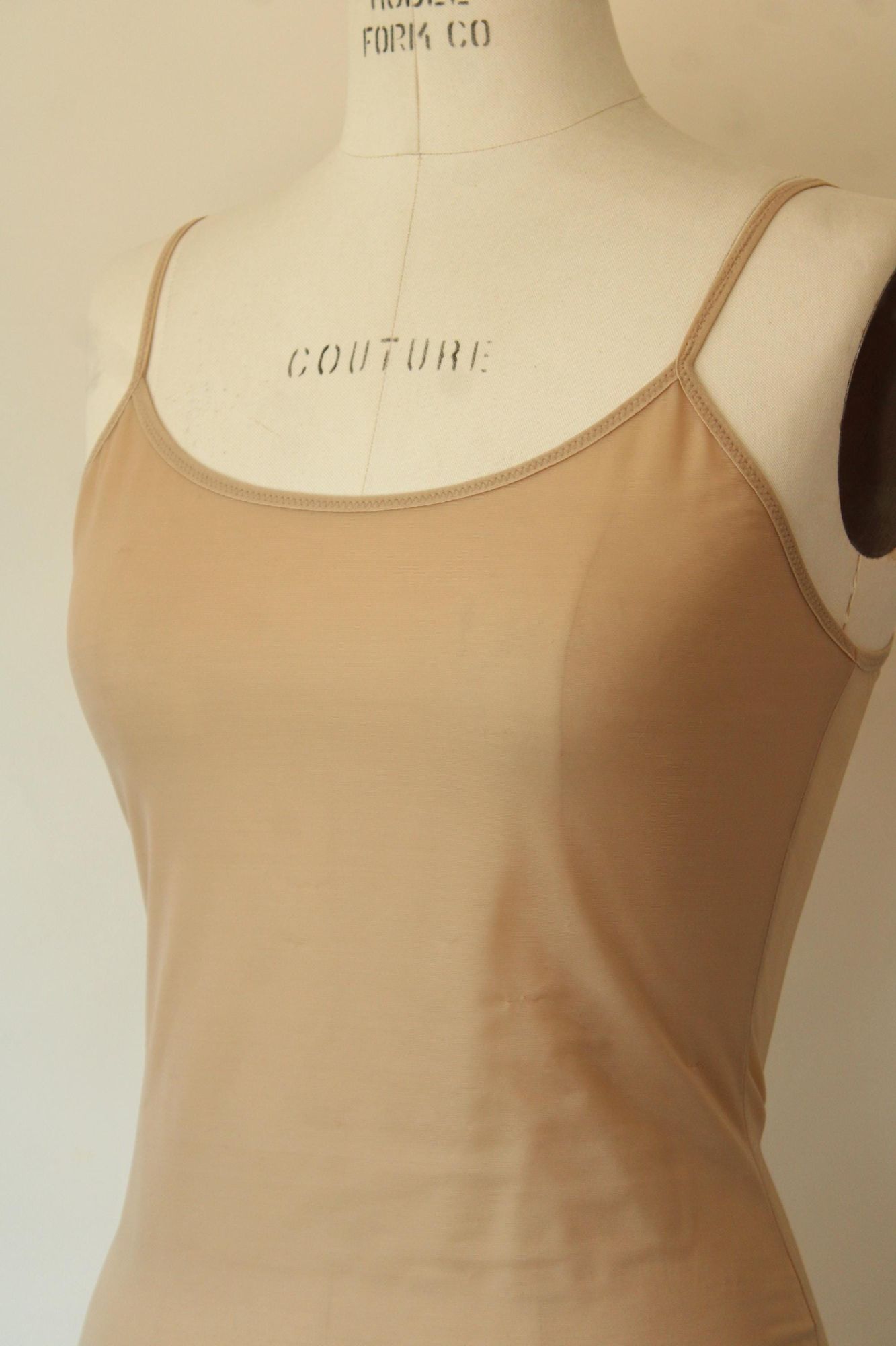 Vintage 1990s 2000s Calvin Klein Tan Nylon Camisole