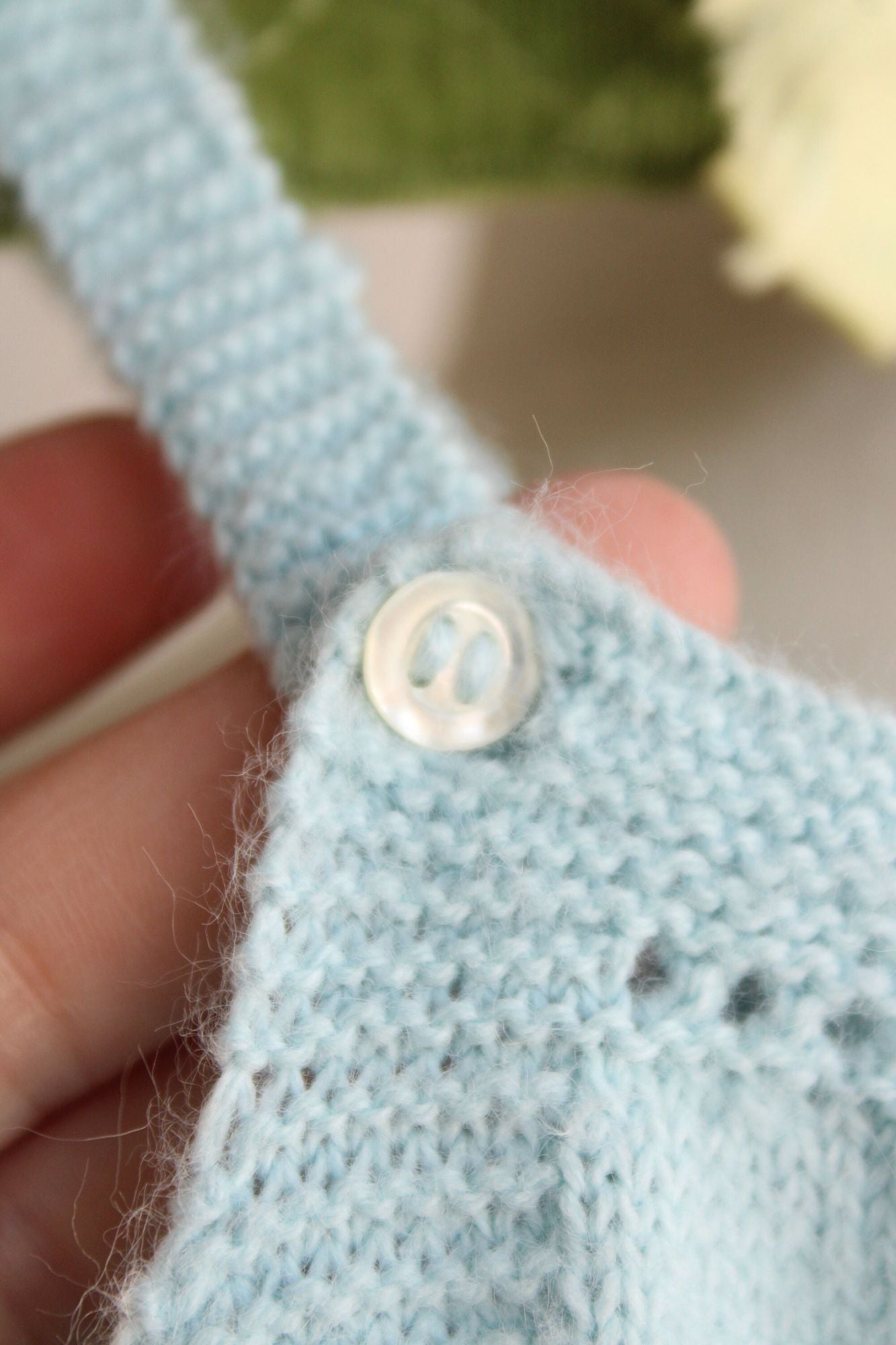 Vintage 1950s 1960s Blue Knit Baby Romper