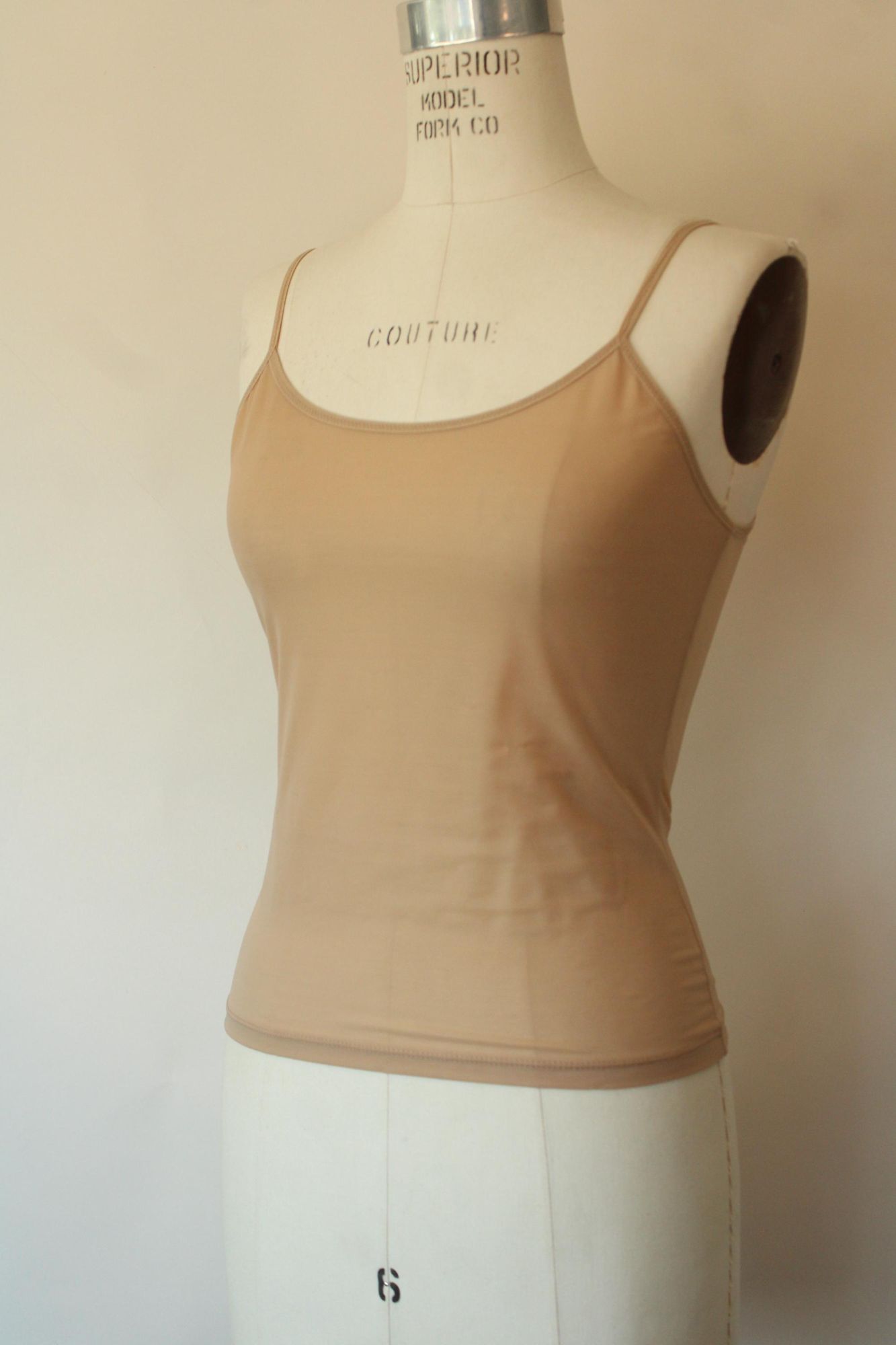 Vintage 1990s 2000s Calvin Klein Tan Nylon Camisole