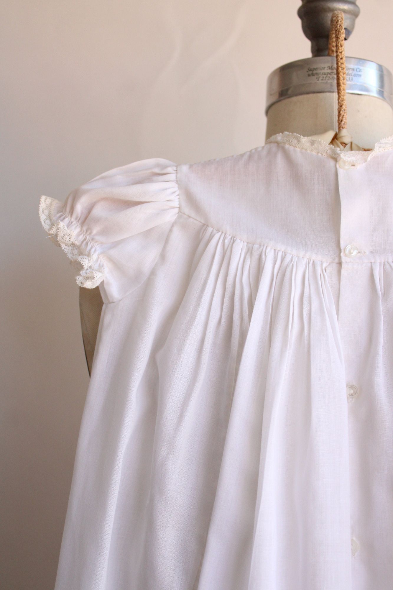 Vintage 1970s Baby Christening Dress