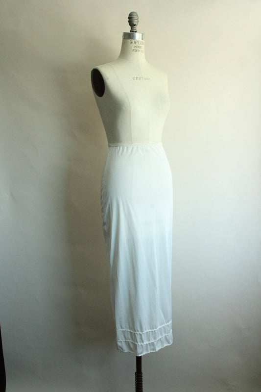 Vintage 1960s American Maid White Nylon Half Slip