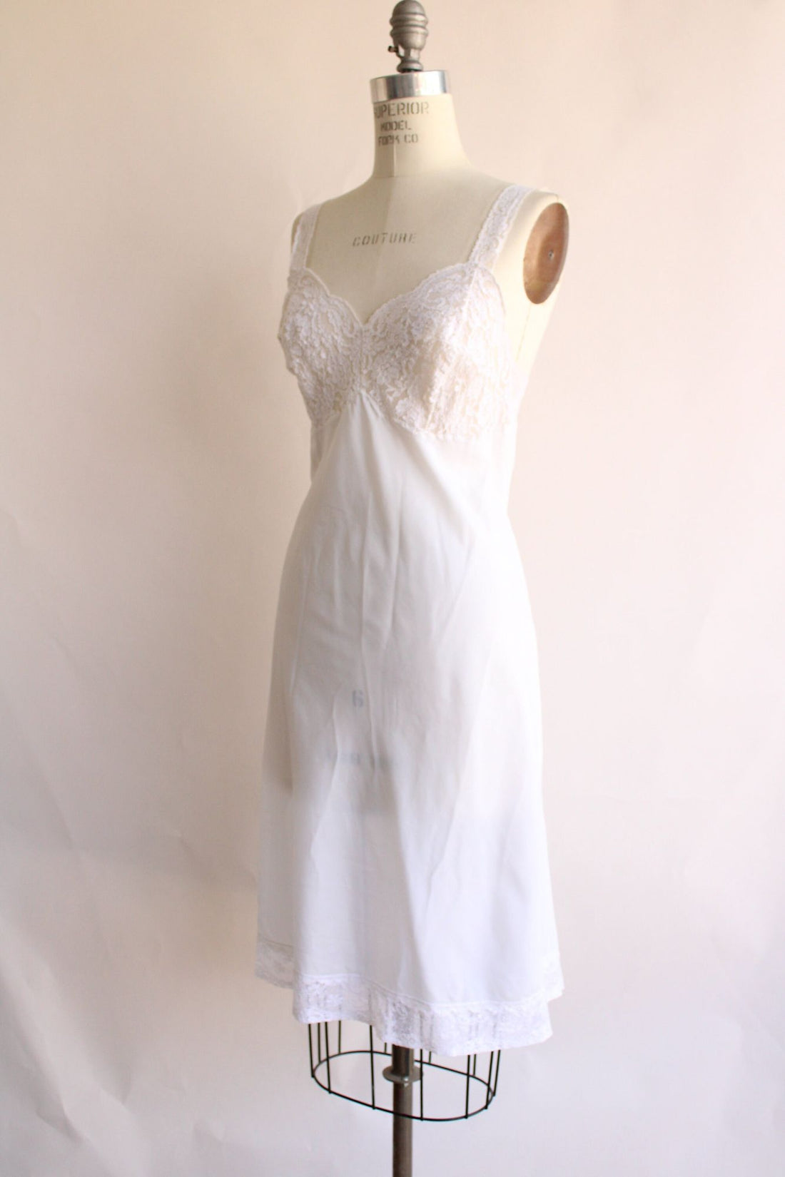 Vintage 1960s 1970s Chevette White Nylon Full Slip Lingerie – Toadstool ...