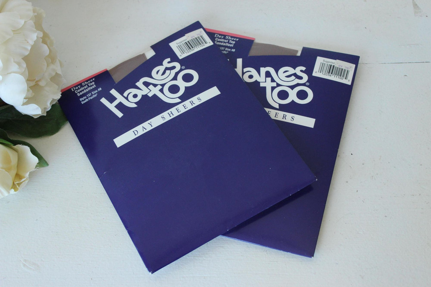 Vintage 1980s 1990s New Hanes Too Control Top Day Sheer Pantyhose