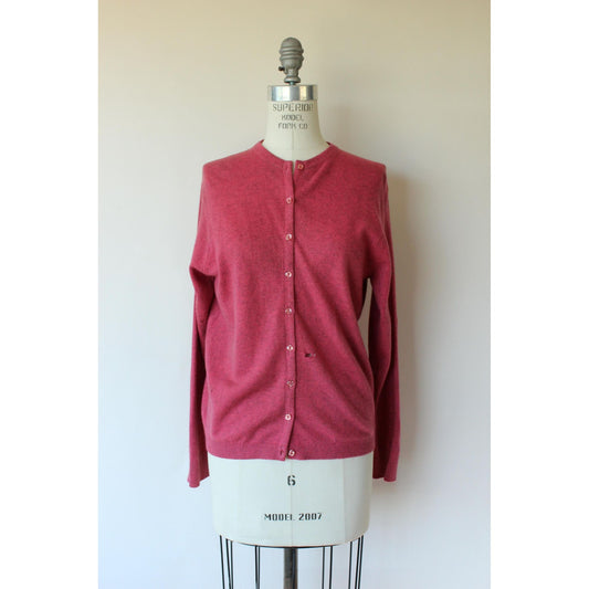 Vintage 1960s Pink Cashmere Cardigan by Ballantyne