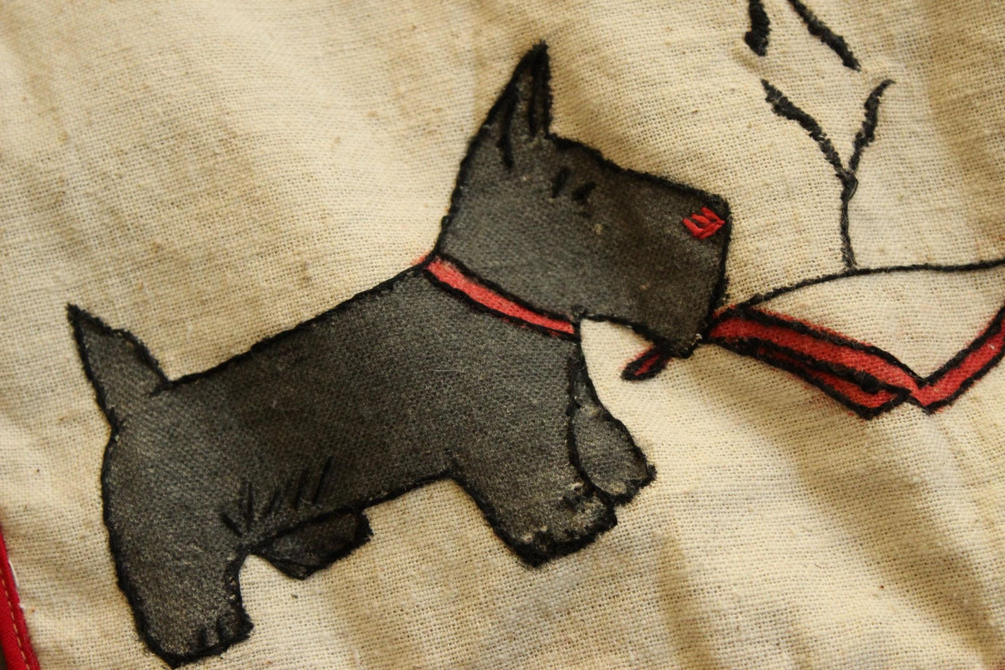 Vintage 1950s Scottie Dog Laundry Bag