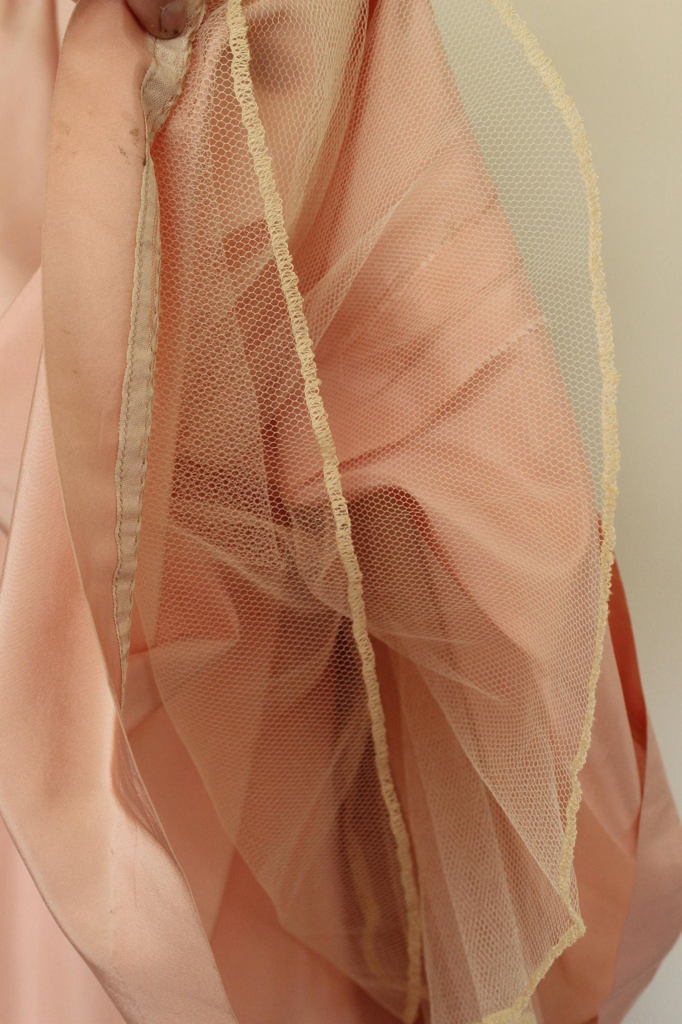 Vintage 1950s Daryl Pink Taffeta Fit and Flare Dress