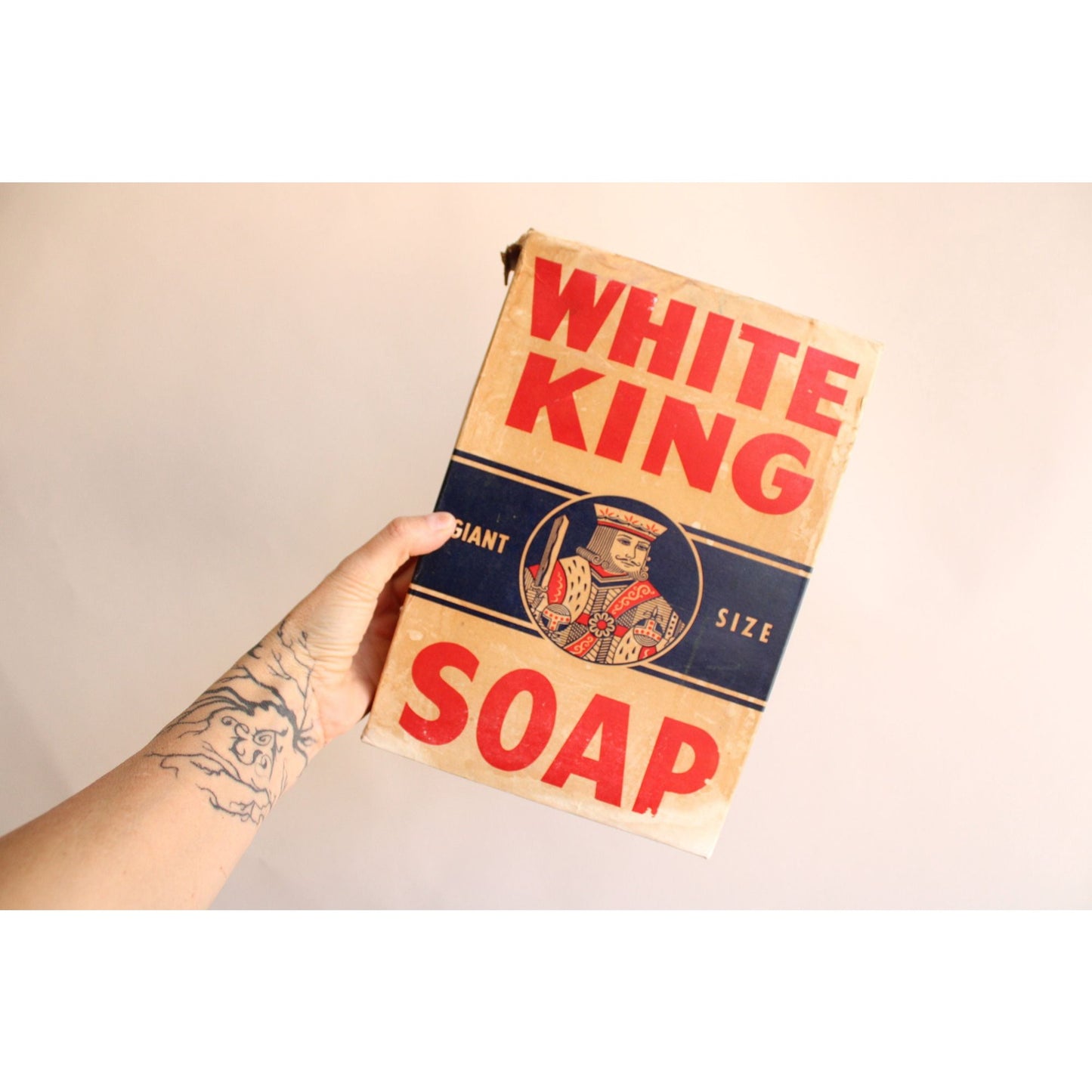 Vintage 1950s White King Soap Box