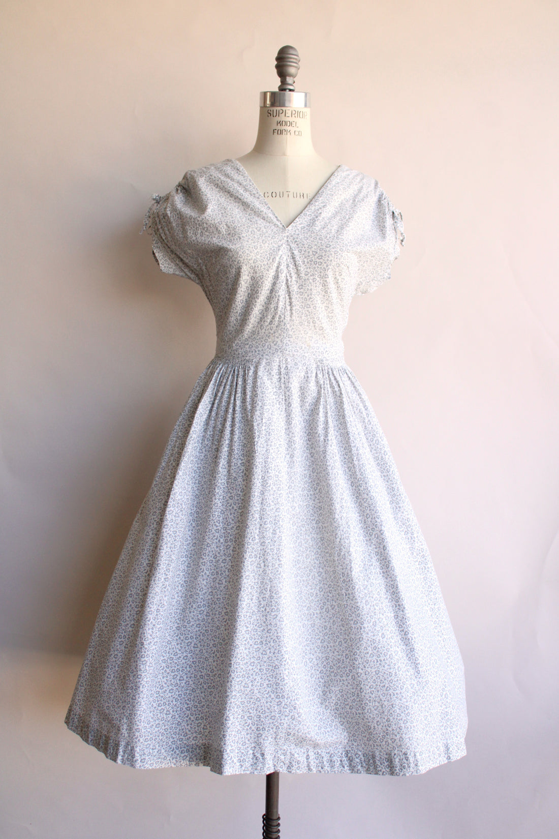 Vintage 1950s Gray Floral Sun Dress – Toadstool Farm Vintage