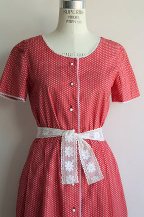Vintage 1950s Red Calico Floral Dress – Toadstool Farm Vintage