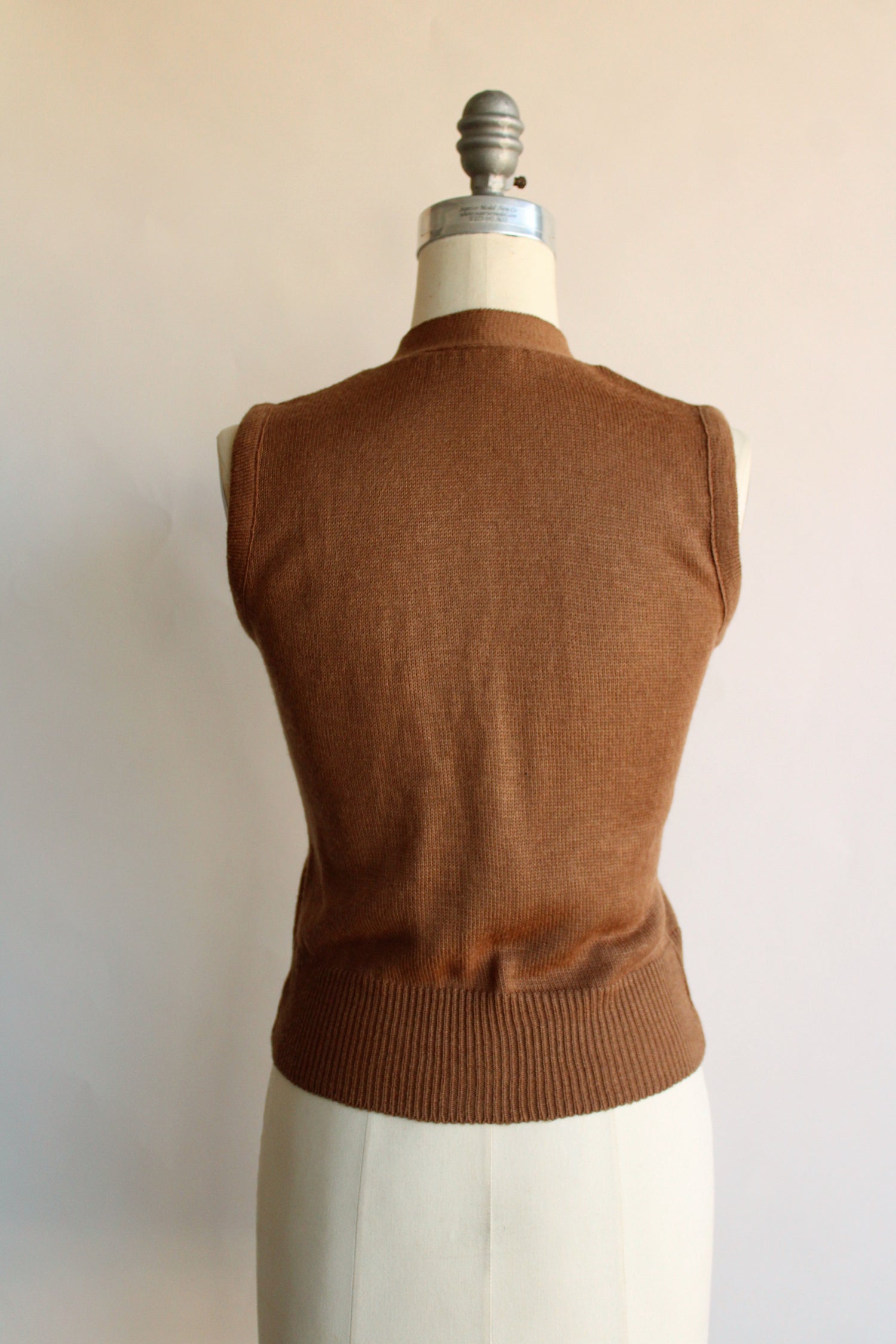 Vintage 1970s Brown Sweater Vest