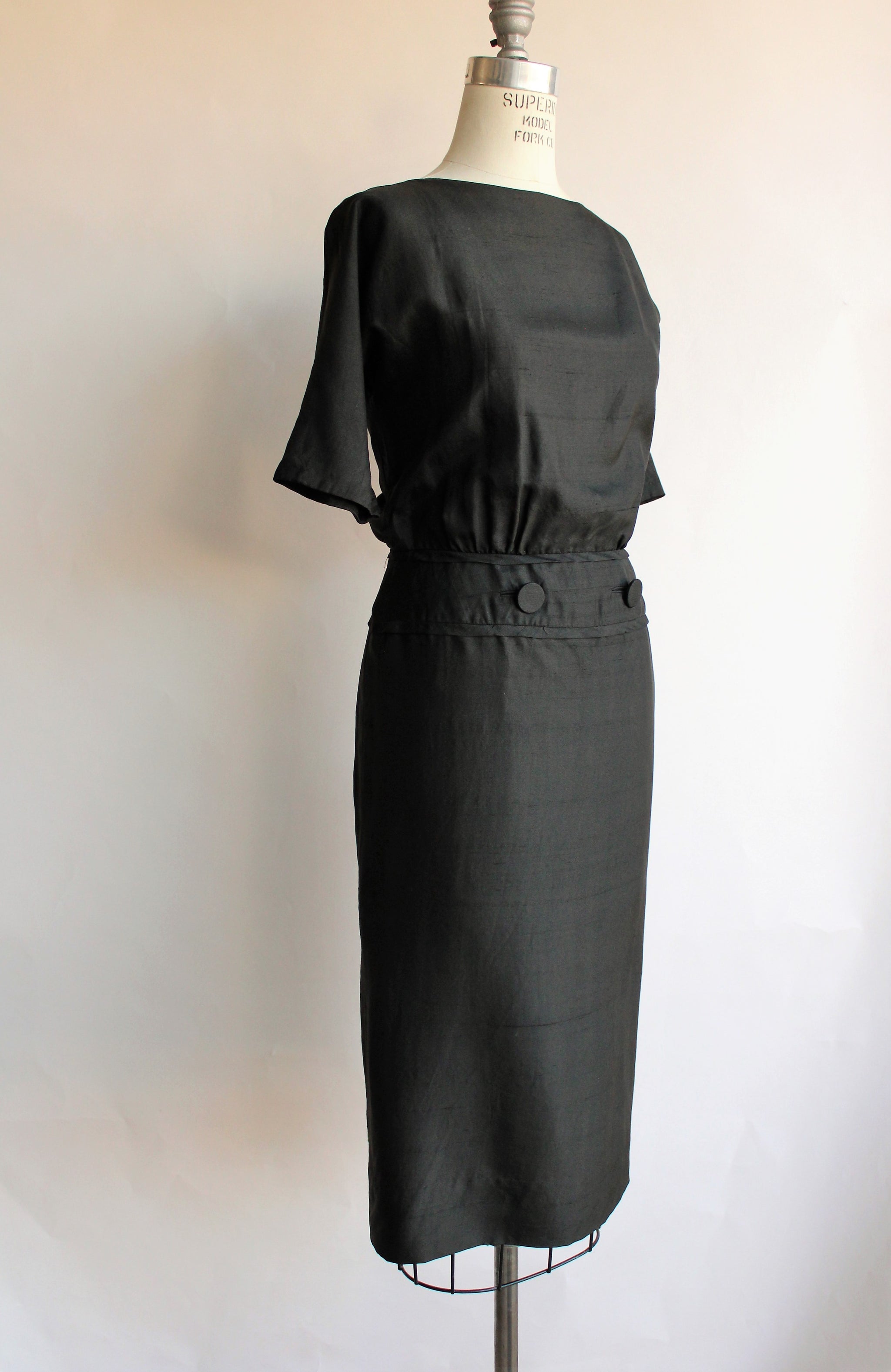 Vintage 1950s 1960s Black Silk Dress by Carl Naftal – Toadstool Farm ...