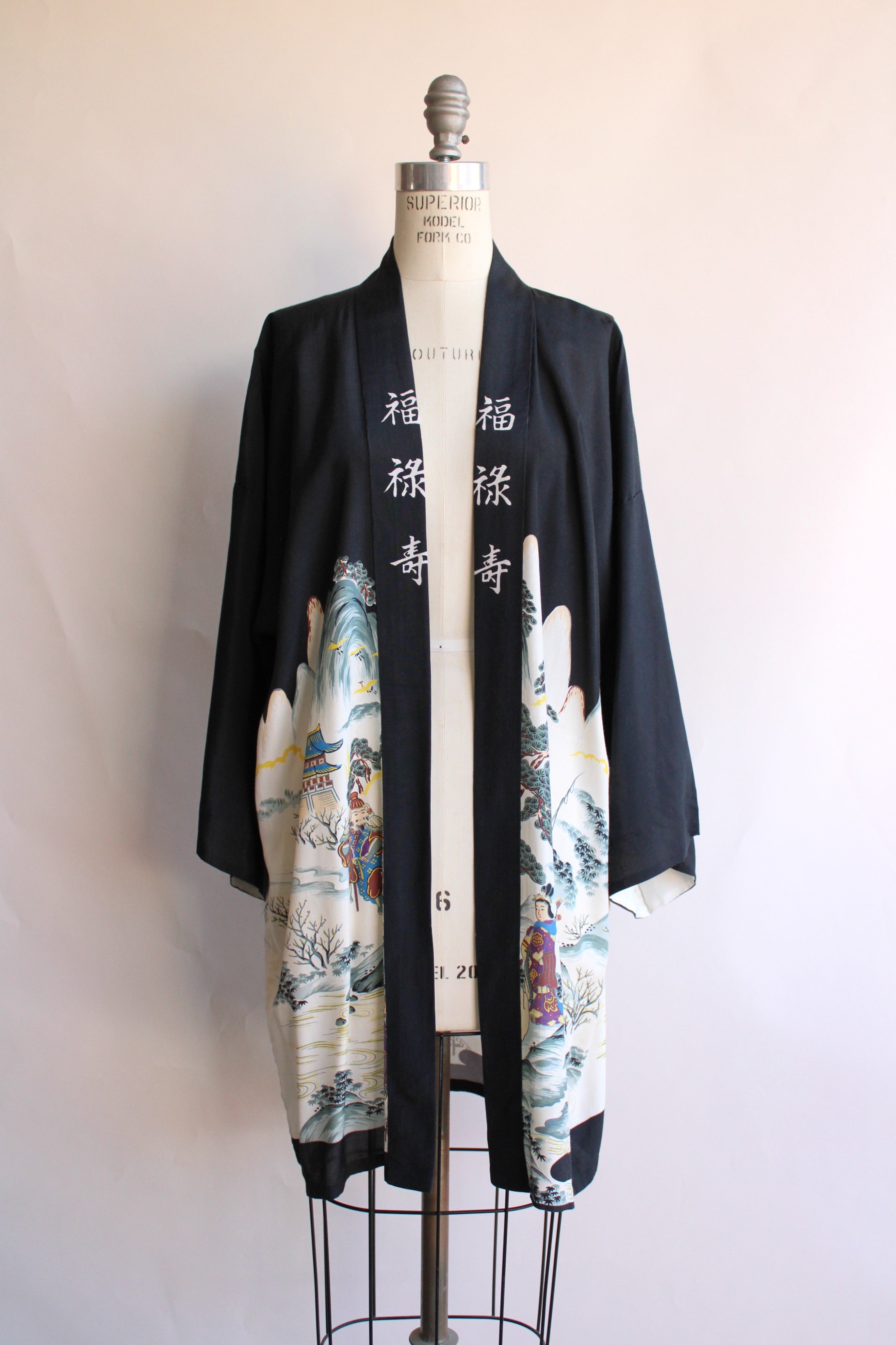 Vintage Haori Kimono In Black – Toadstool Farm Vintage