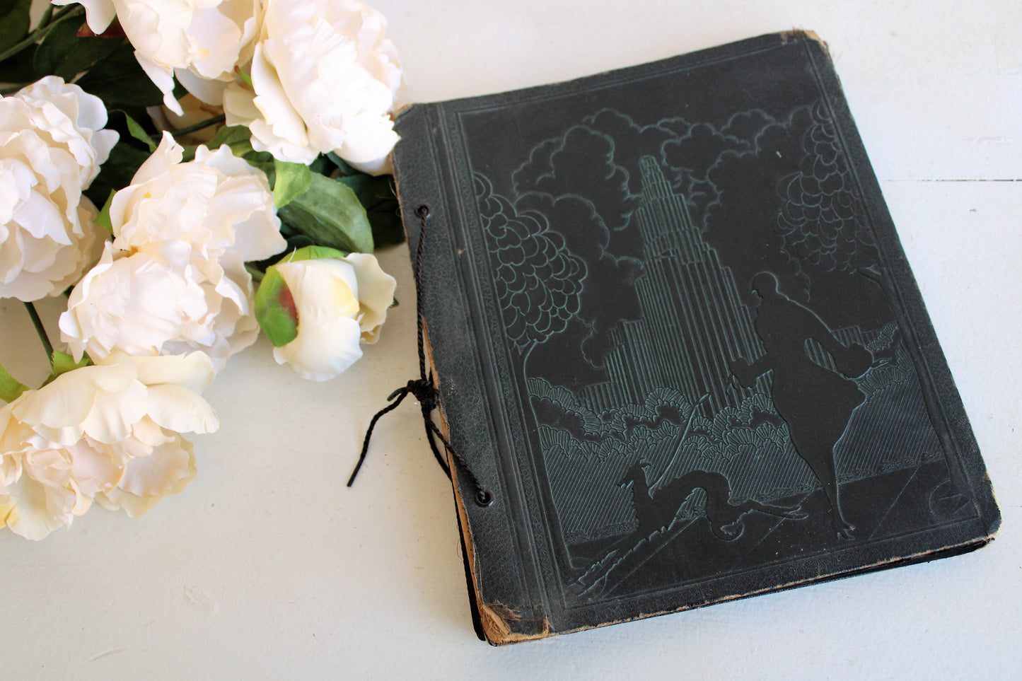 Vintage 1920s Scrapbook Photo Album