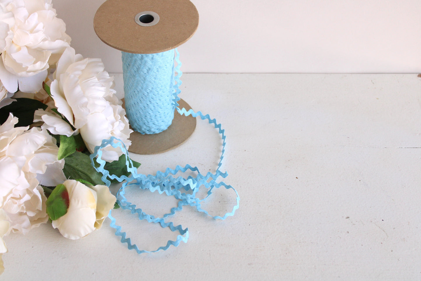 Vintage 1960s Blue Ric Rac Trim