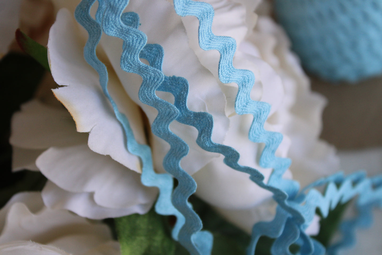 Vintage 1960s Blue Ric Rac Trim