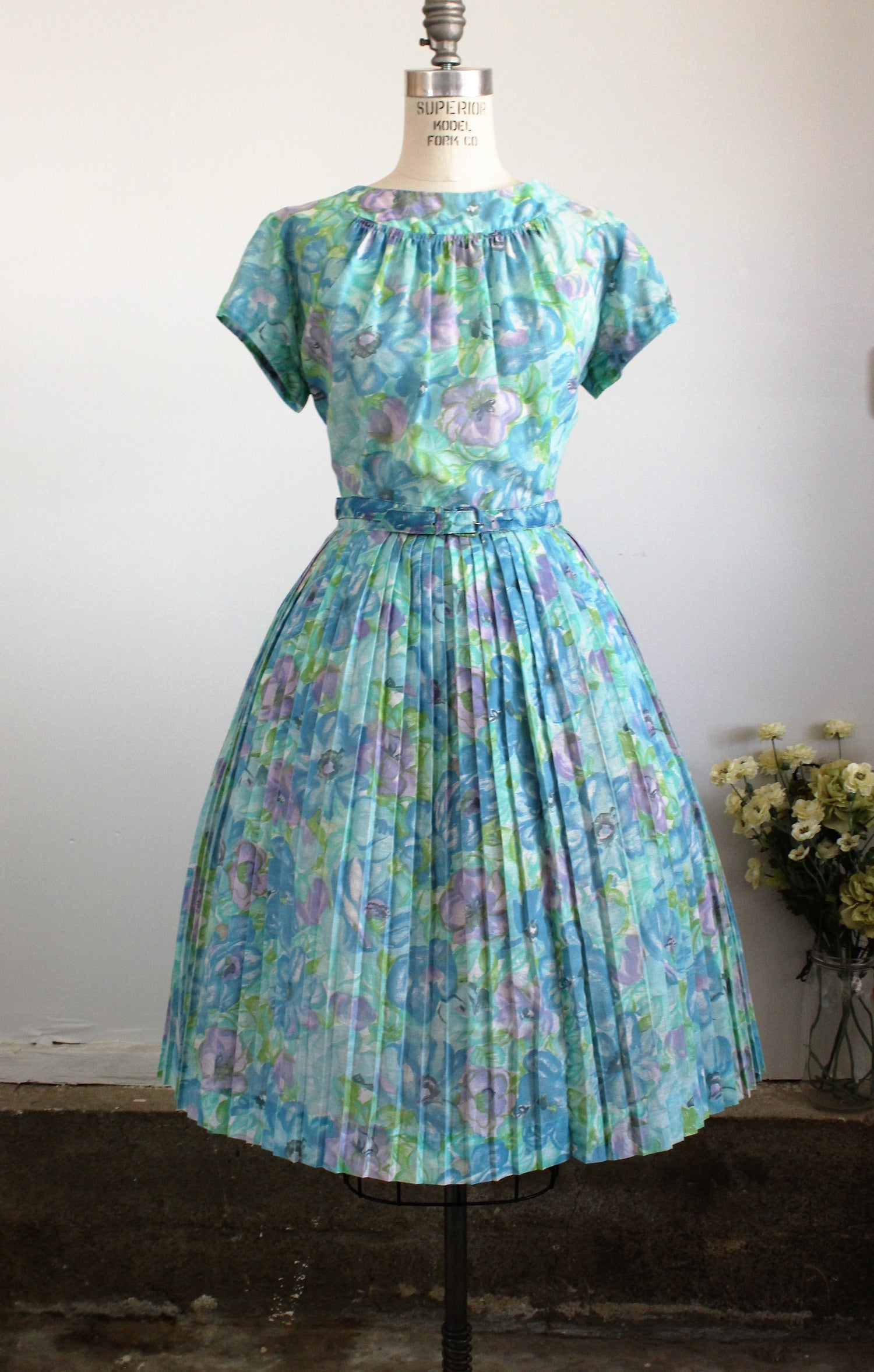 Vintage 1950s Dress With Belt by Mode O Day – Toadstool Farm Vintage