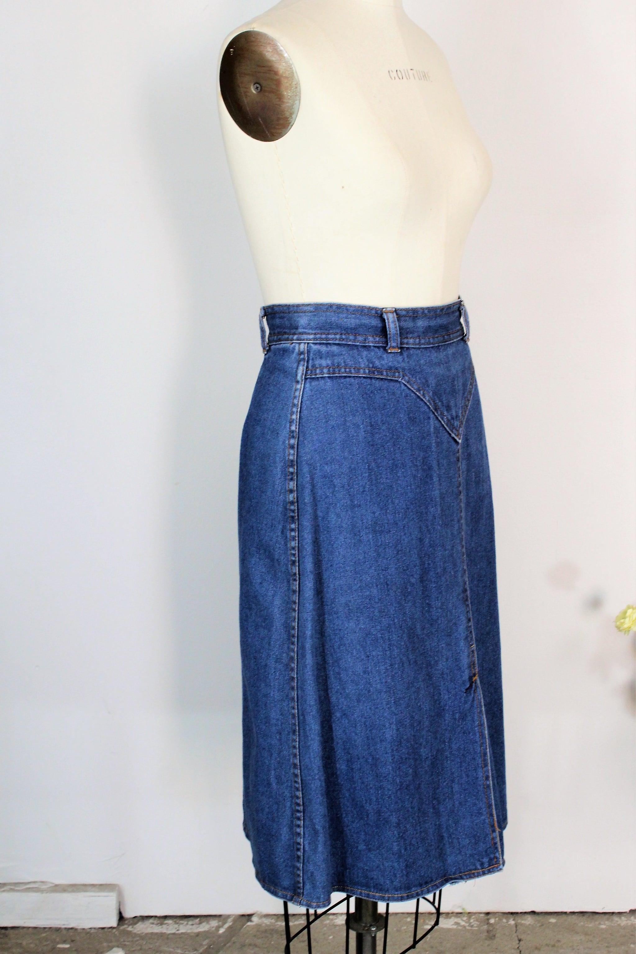 Vintage 1980s Denim Skirt By Kmart – Toadstool Farm Vintage