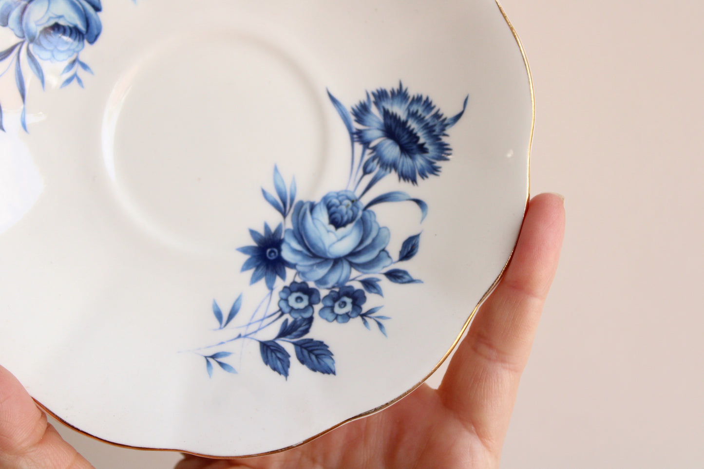 Vintage Blue and White Saucer