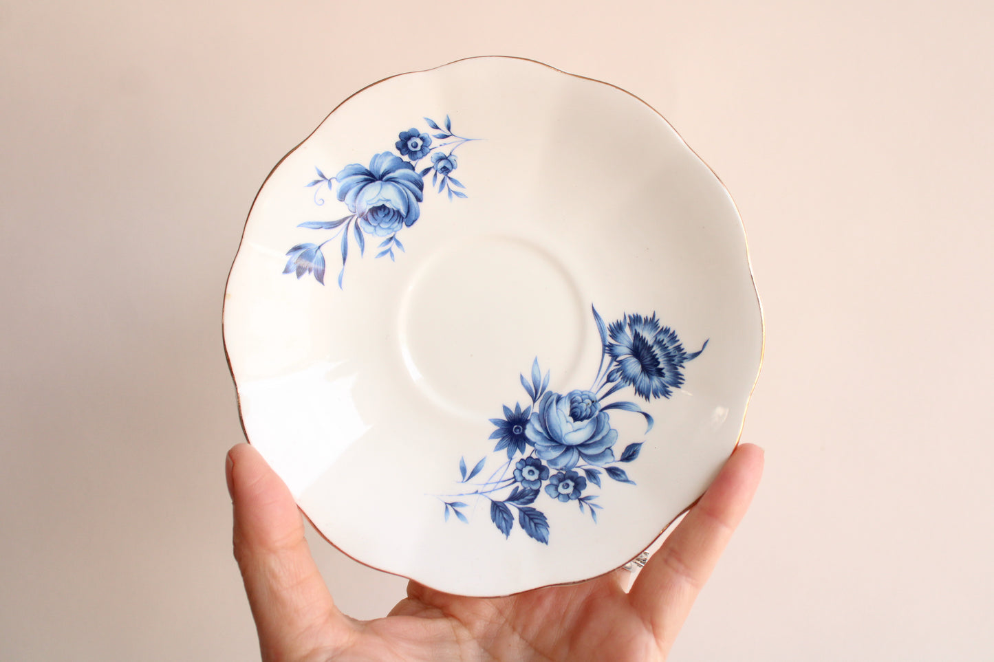 Vintage Blue and White Saucer