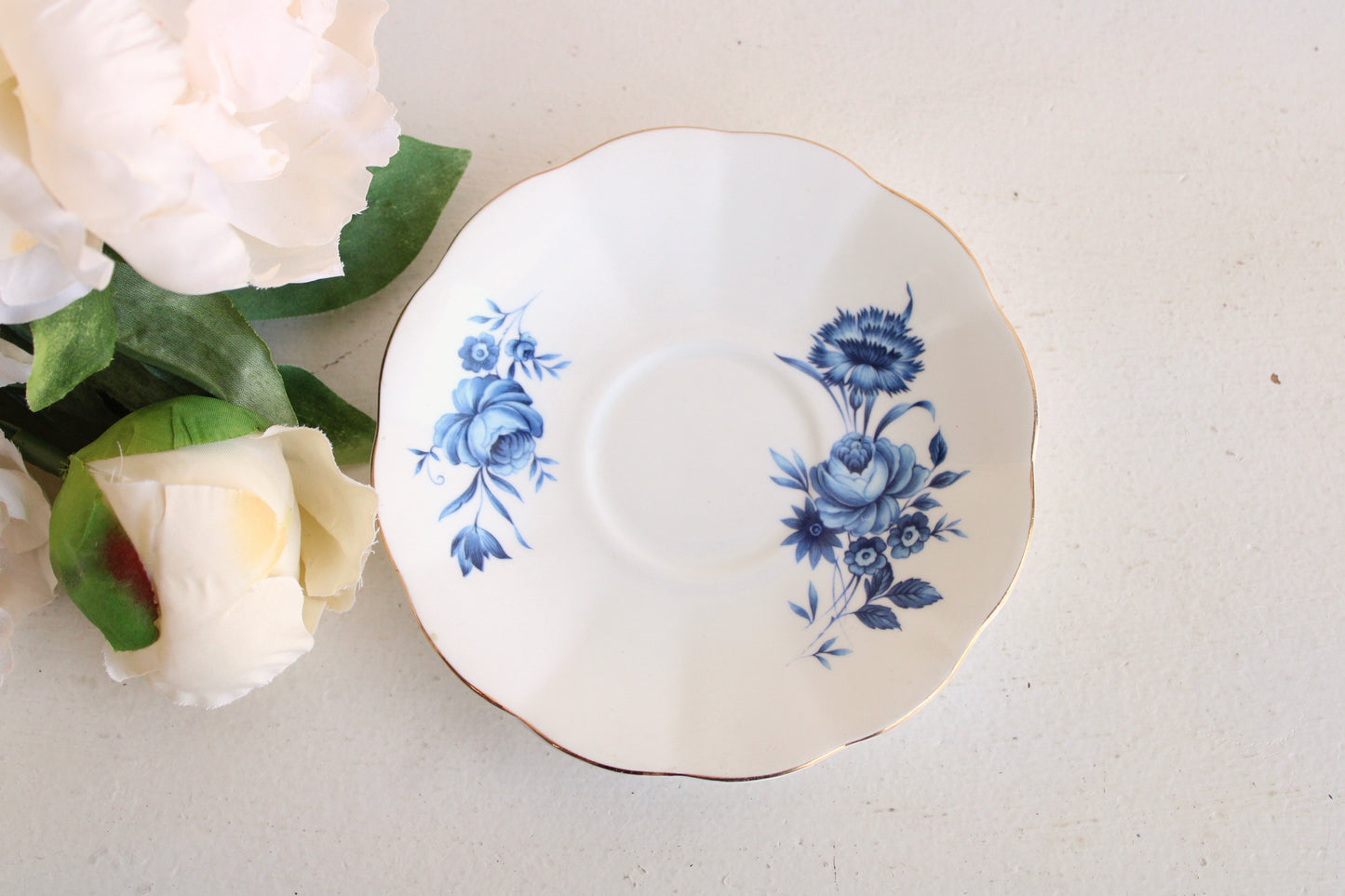 Vintage Blue and White Saucer