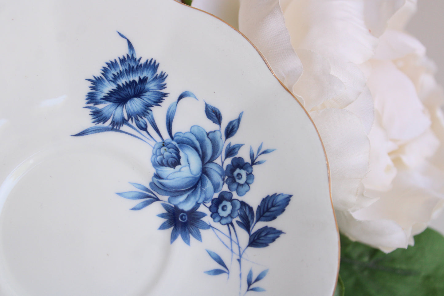 Vintage Blue and White Saucer