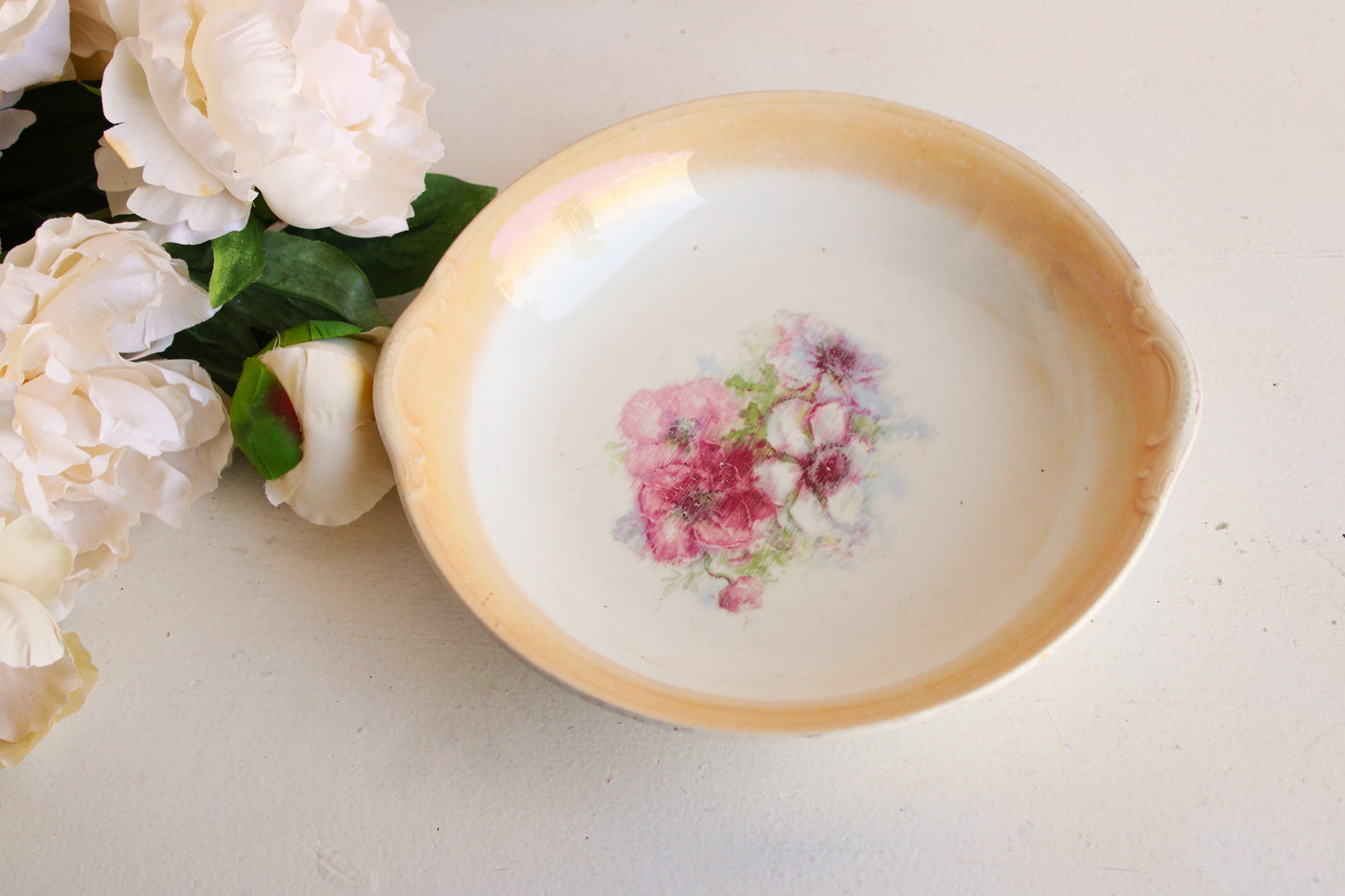 Vintage 1950s Lusterware Serving Bowl