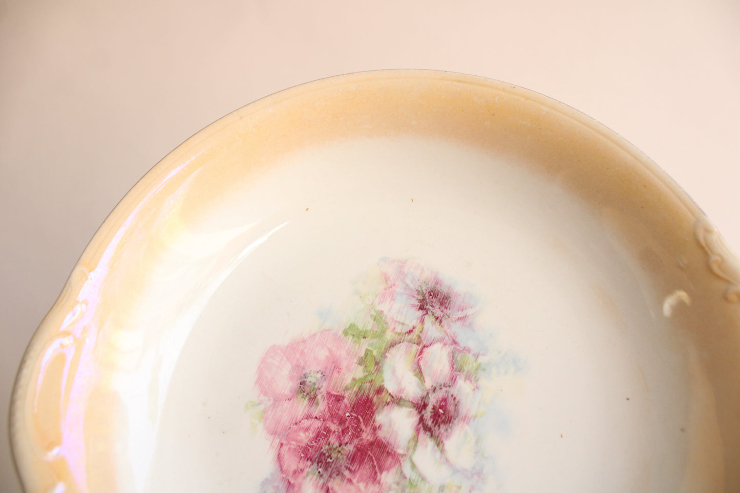 Vintage 1950s Lusterware Serving Bowl