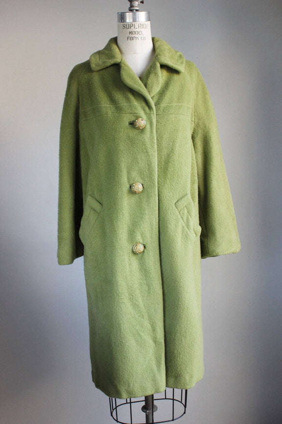 Vintage 1950s Green Mohair Coat – Toadstool Farm Vintage