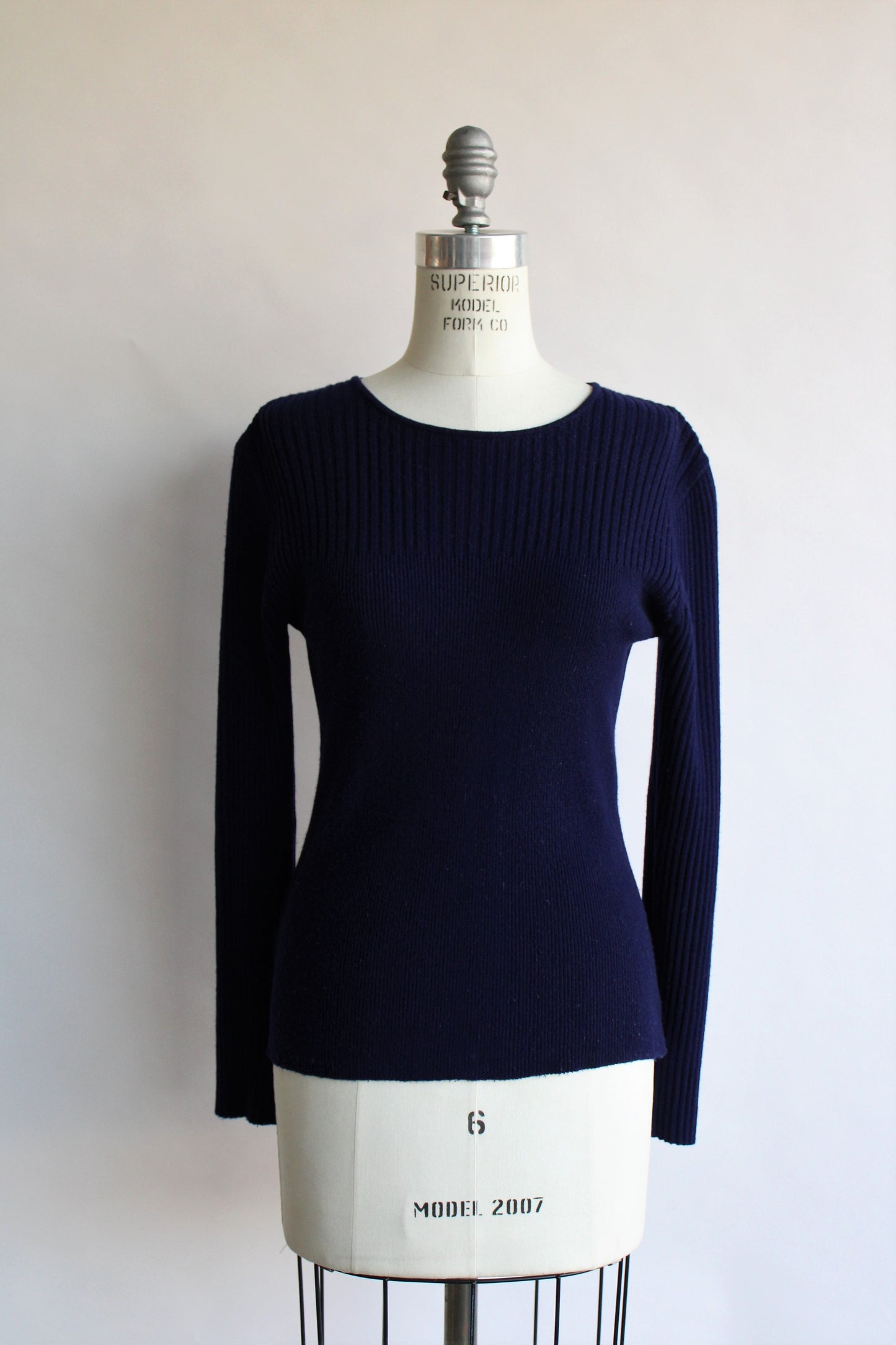 Vintage 1980s Navy Blue Sweater