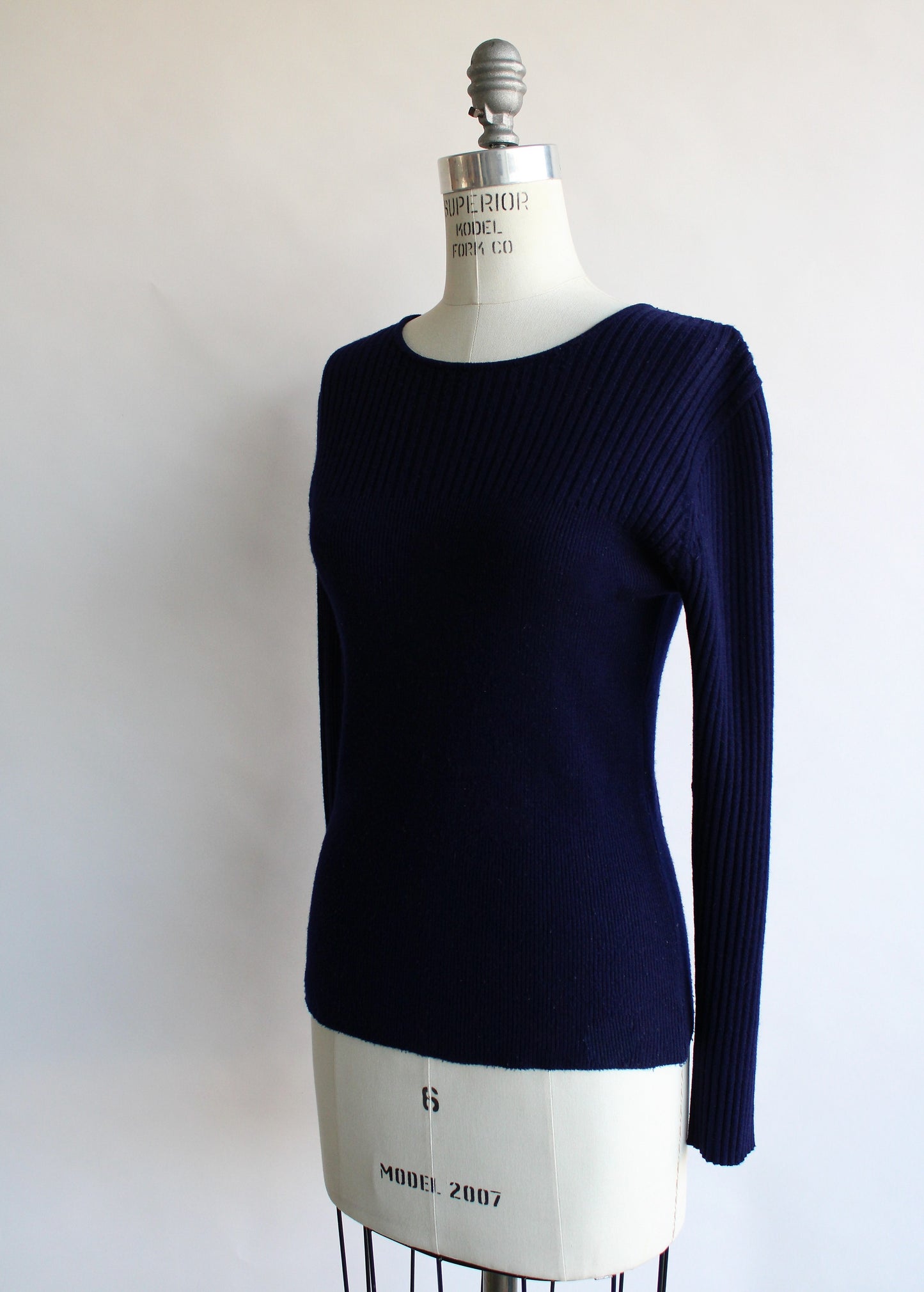 Vintage 1980s Navy Blue Sweater