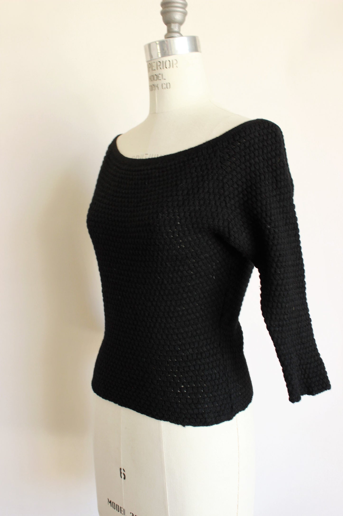 Vintage 1960s Black Sweater by Goldworm – Toadstool Farm Vintage