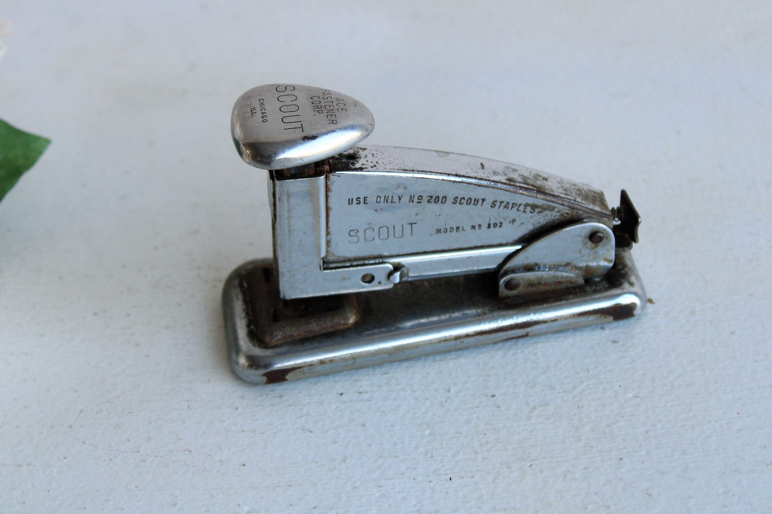 Vintage 1940s Scout Stapler by Ace Fastener