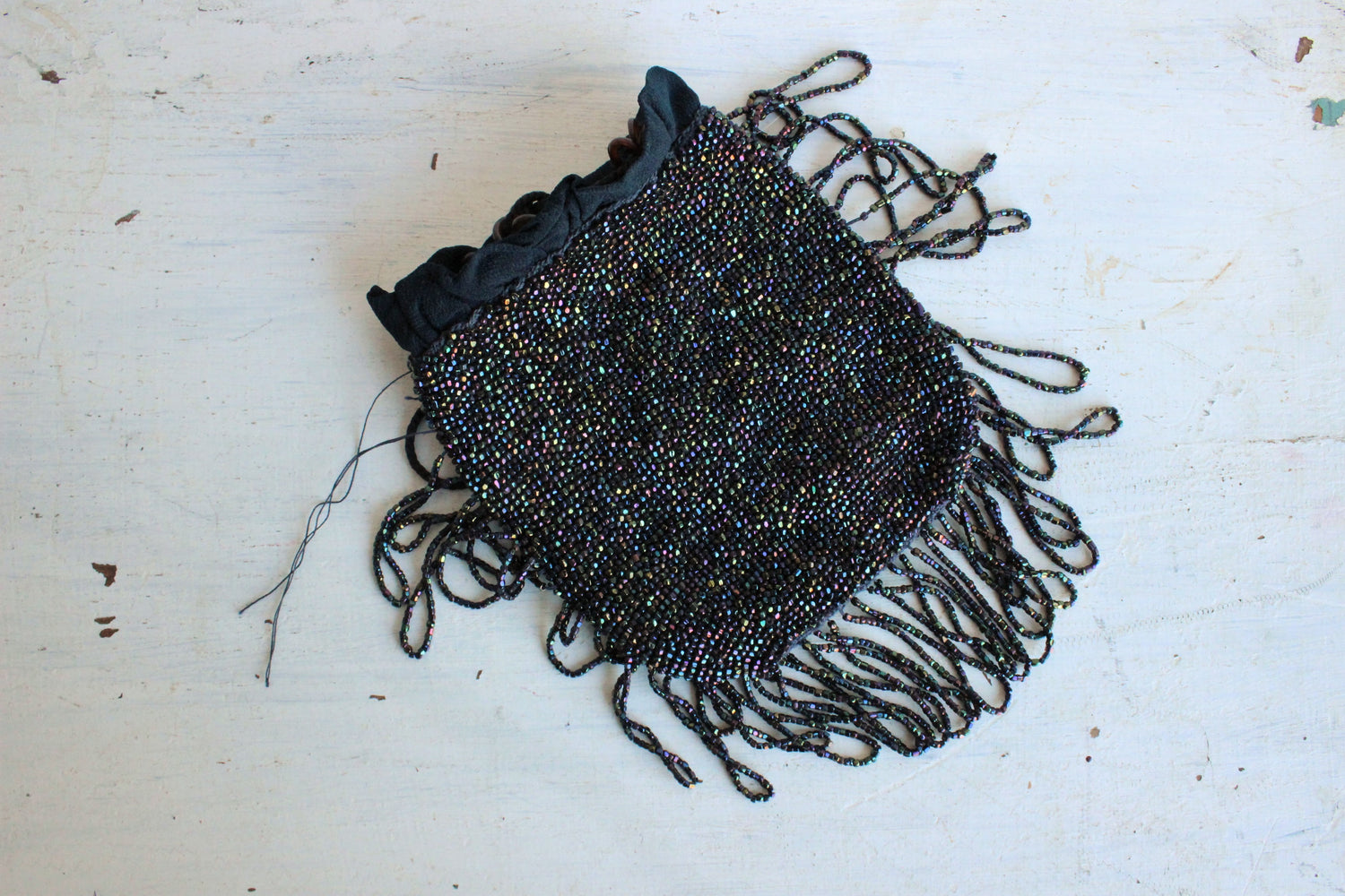 Vintage Dark Blue Beaded Crochet Purse, 1920s Damaged, AS IS - Dandelion  Vintage