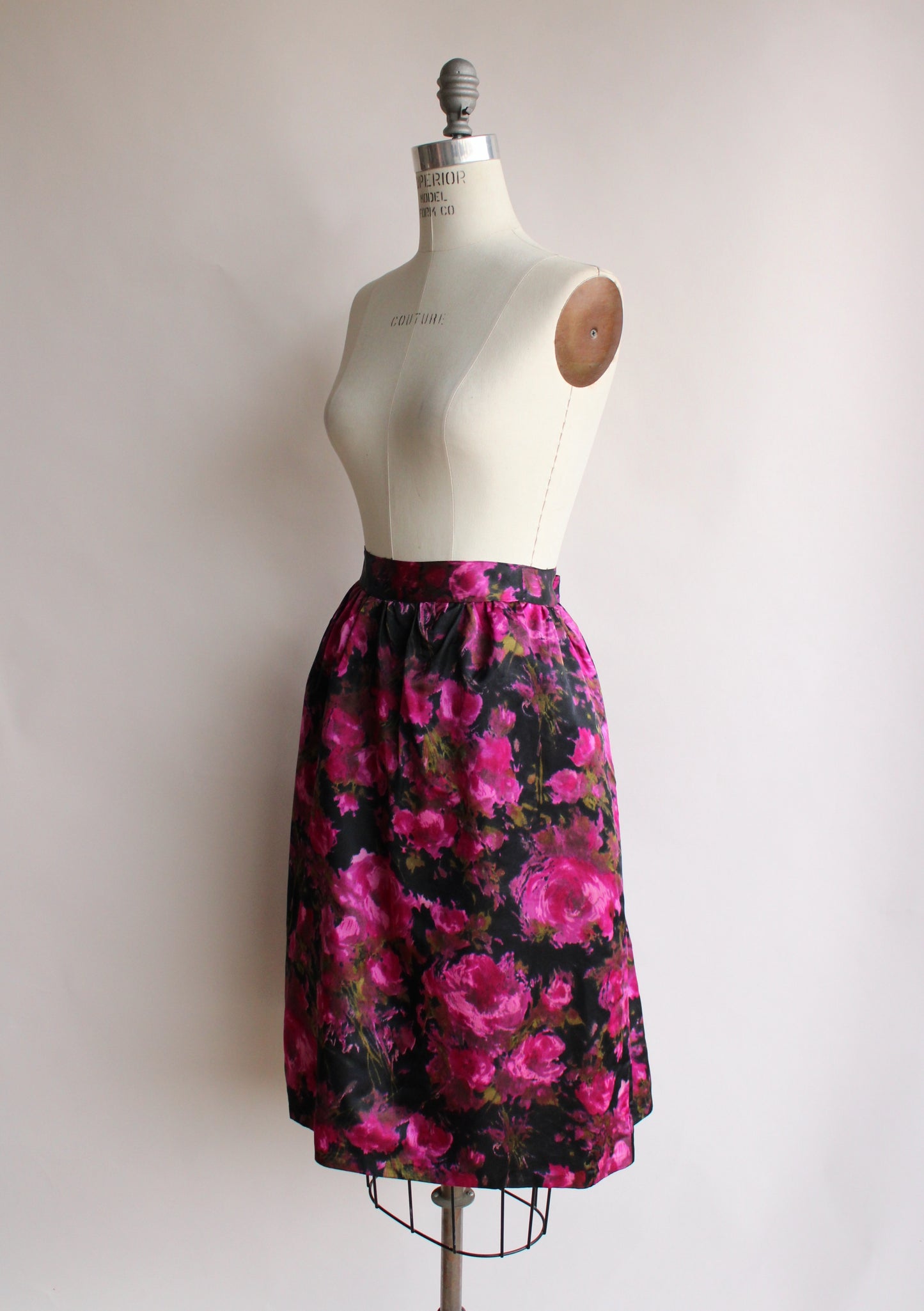 Vintage 1960s Purple Floral Skirt – Toadstool Farm Vintage