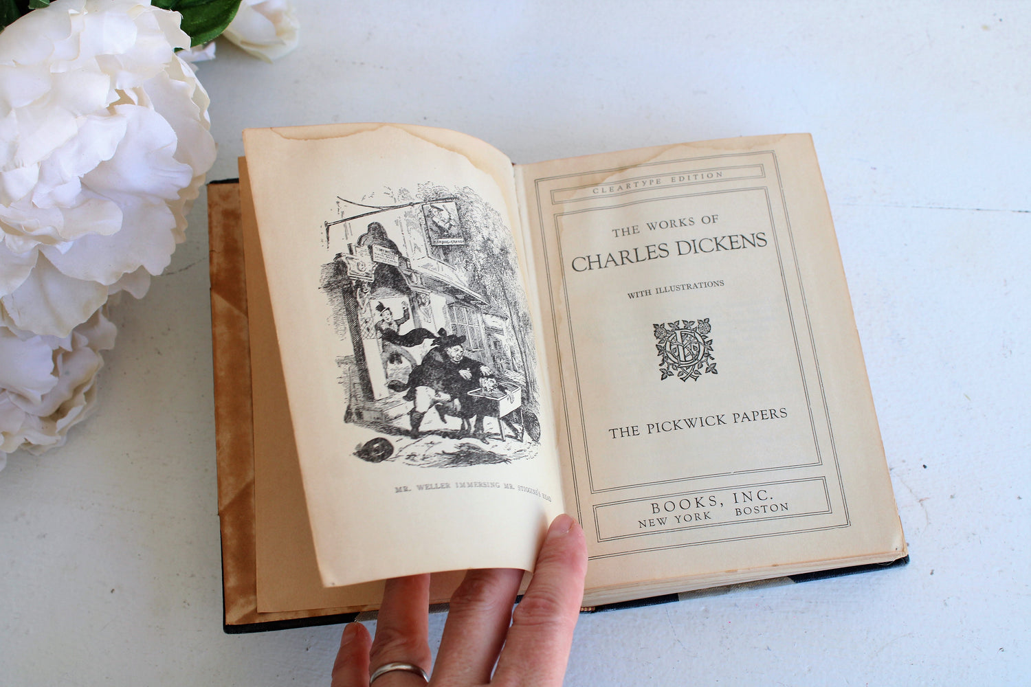 Antique 1900s Charles Dickens Book, The Pickwick Papers